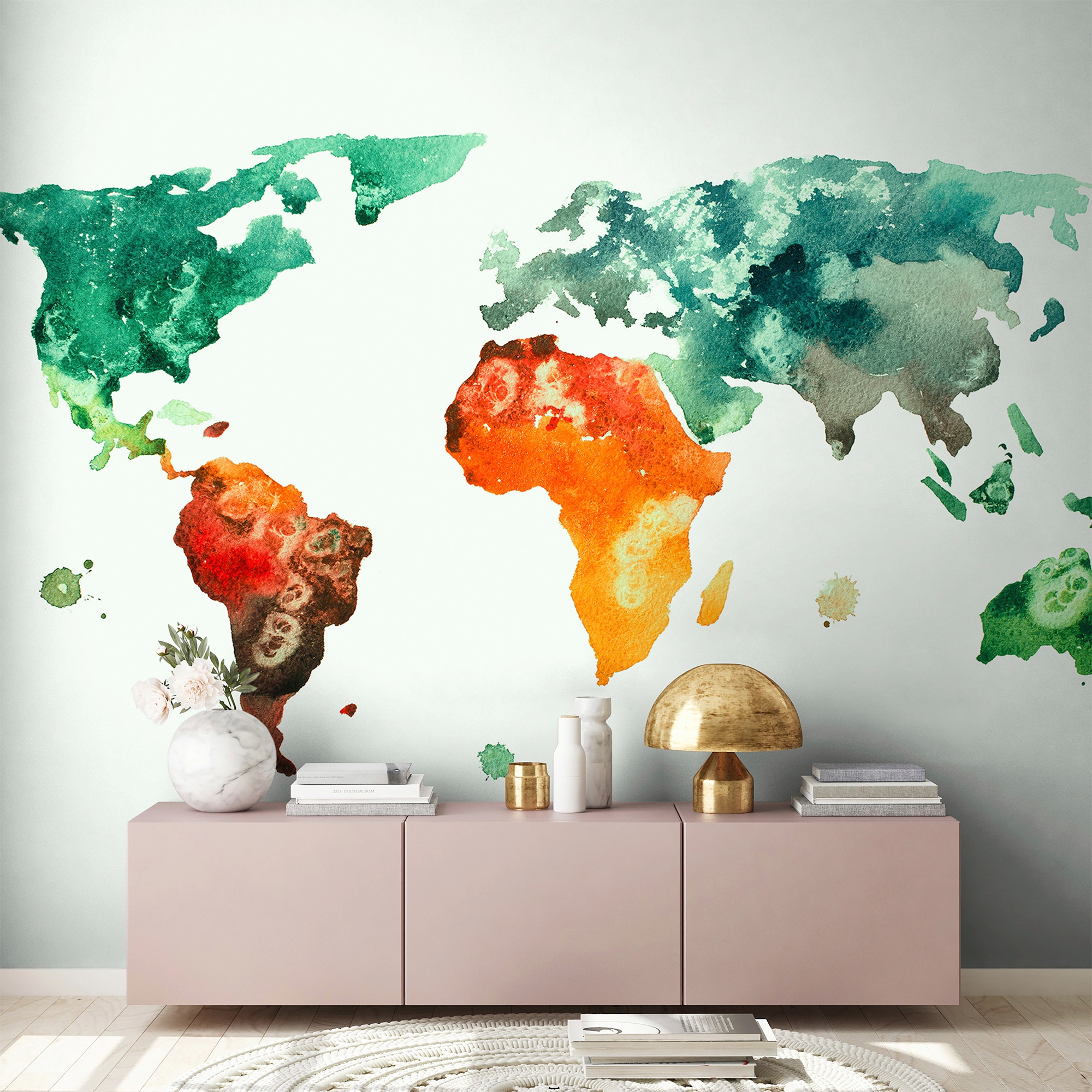 living walls Fototapete »Designwalls Colourful World 3«, Vlies, Wand, Schräge, Decke
