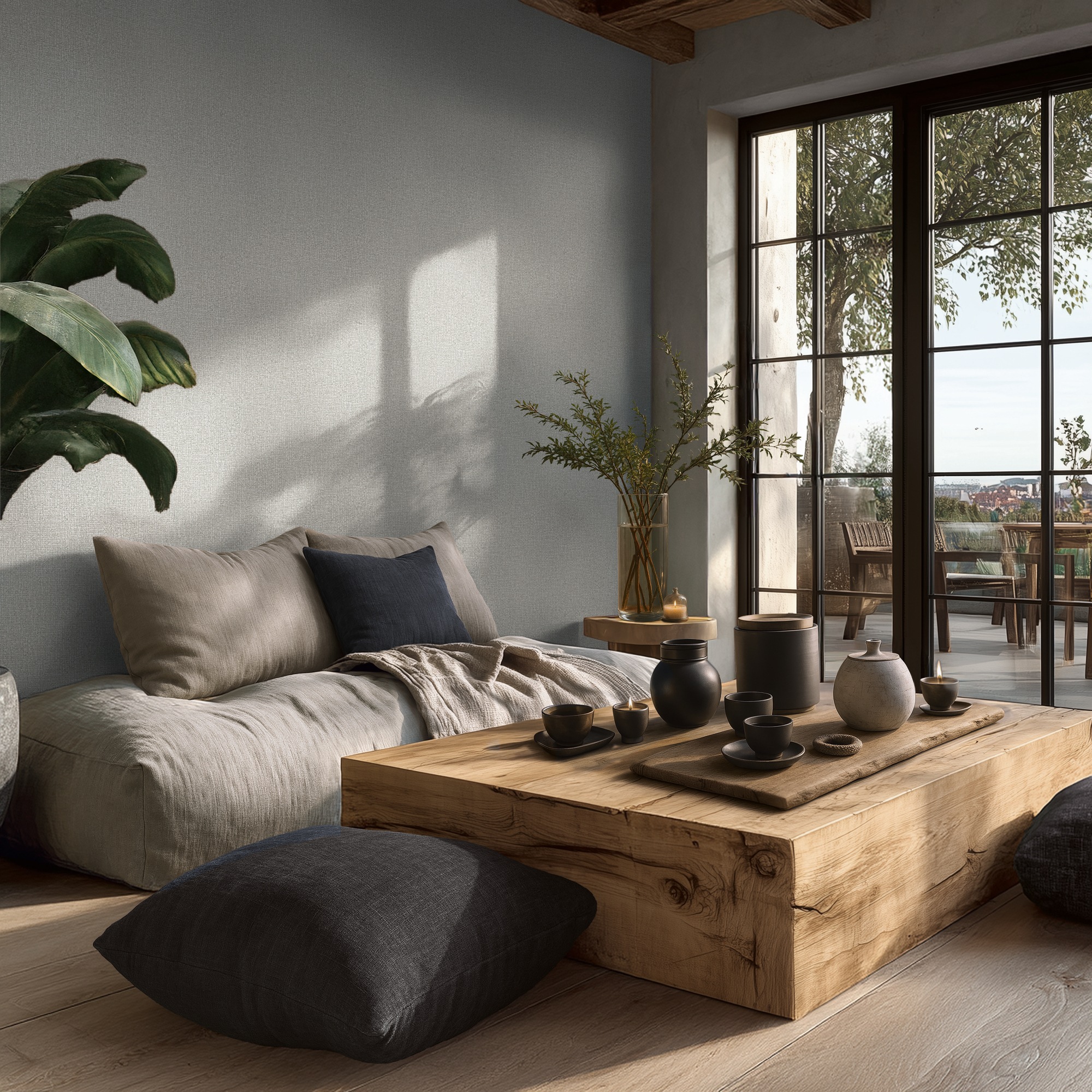 living walls Vliestapete "Vibes & Styles Jan – Studo Sense & Surface Vliestapete" Flechtoptik leicht strukturiert Natürliche Flechtoptik mit feiner Struktur und dezentem Glanzeffekt