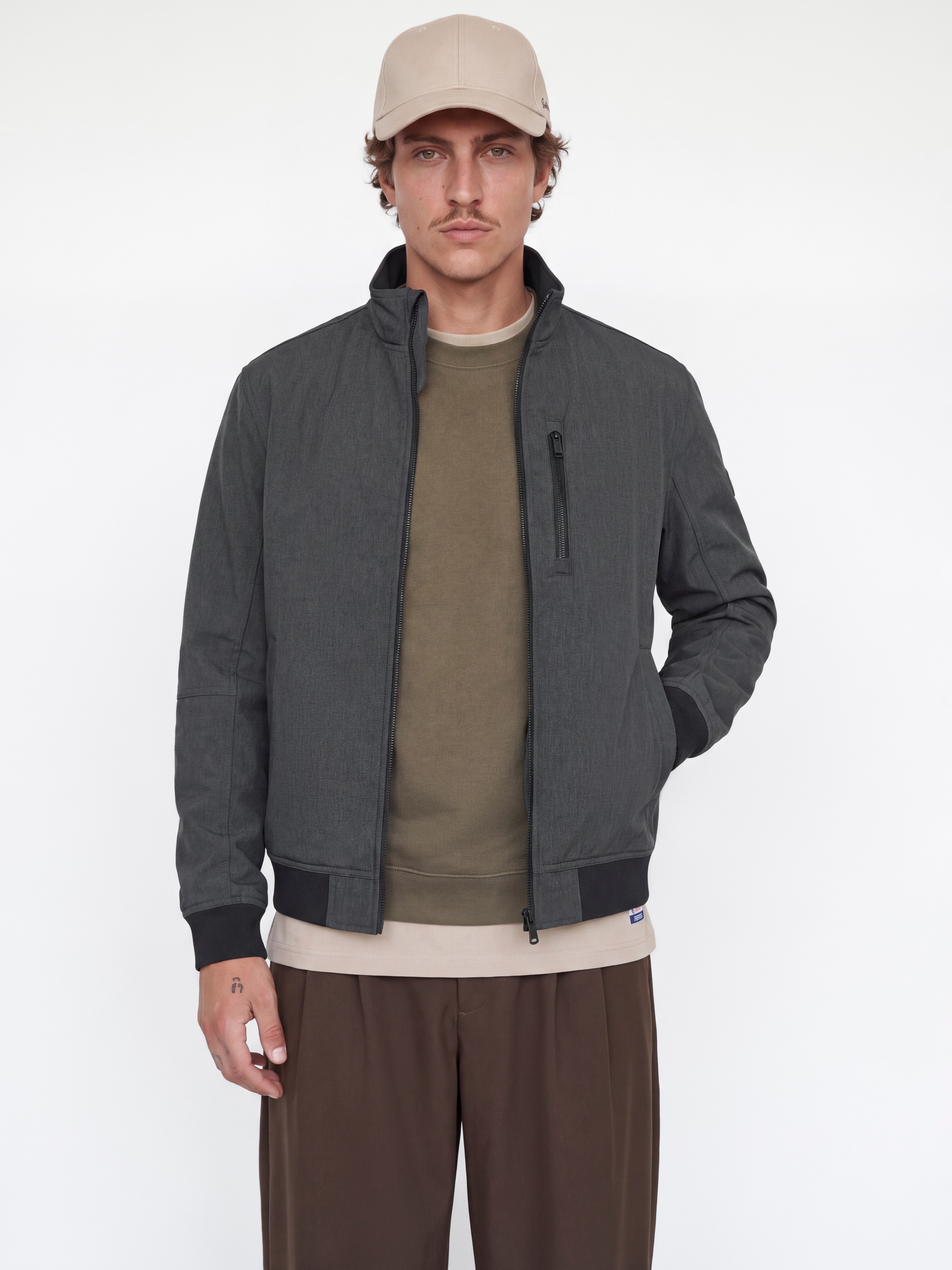 Jack & Jones "JJELIAM SOFTSHELL BOMBER NOOS" Kunstfaser, regular fit