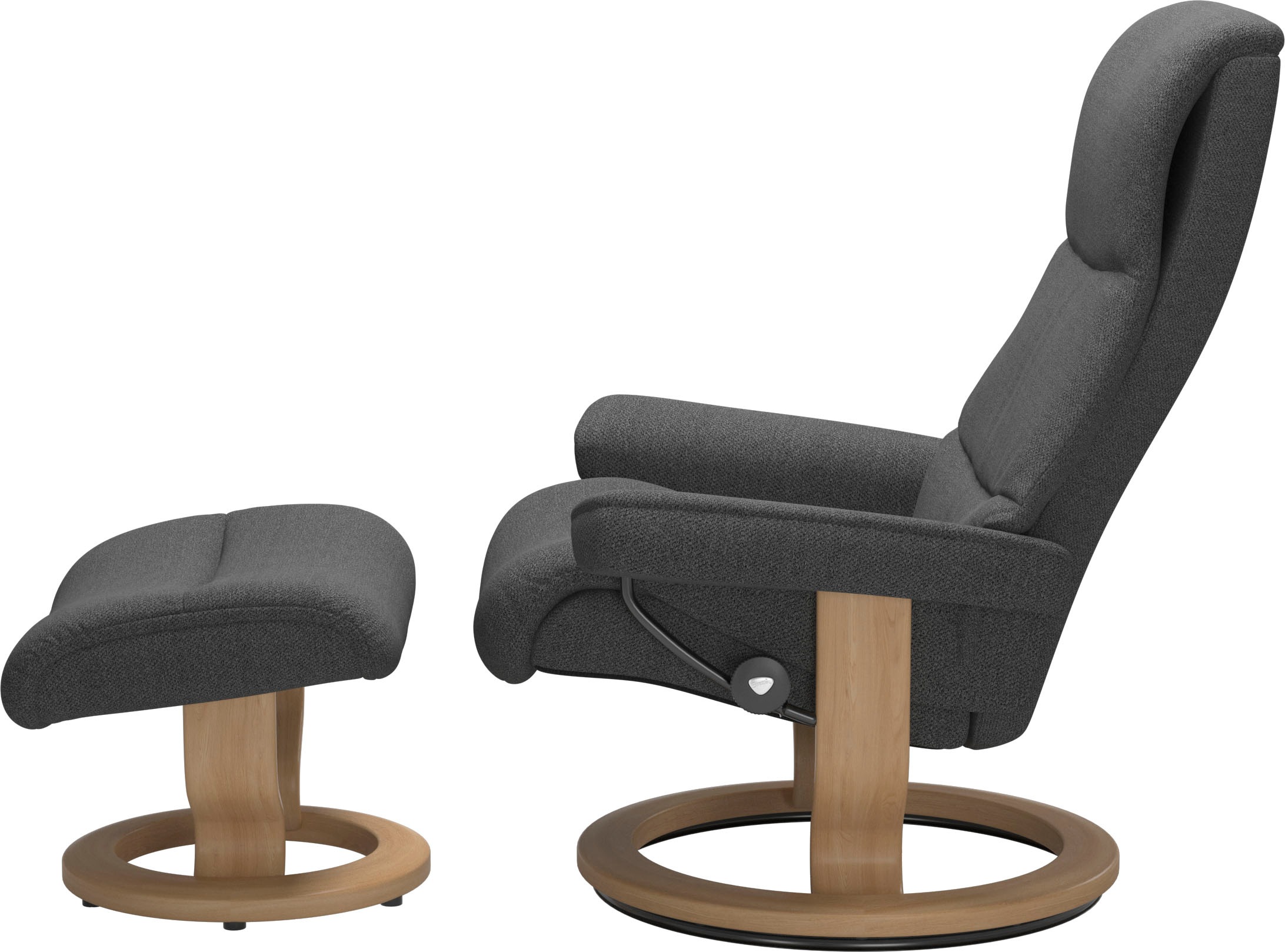 Stressless® Relaxsessel »View«, (Set, Relaxsessel mit Hocker), mit Classic Base, Größe S,Gestell Eiche