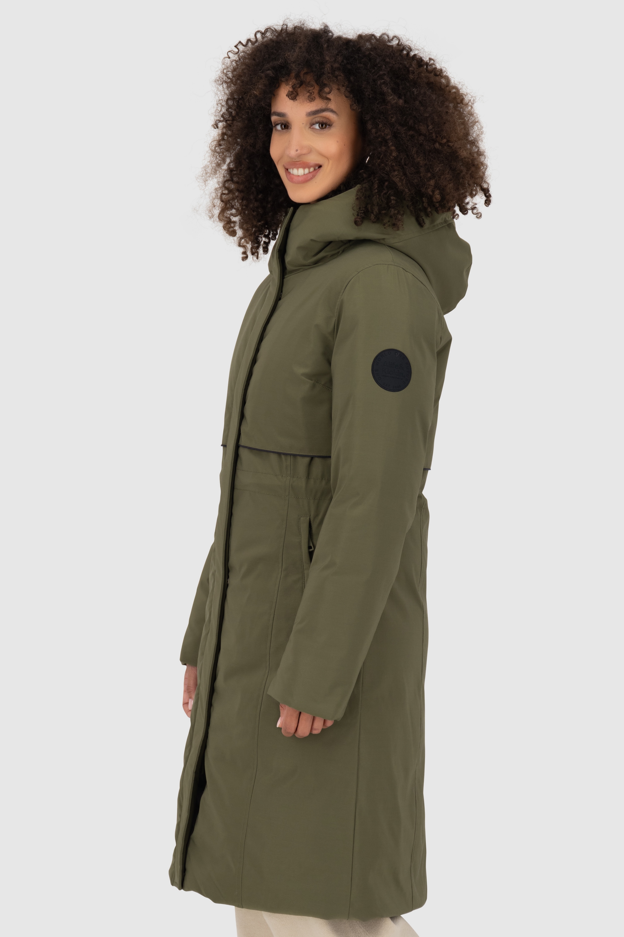 Alife & Kickin Steppjacke »Damen CarsynAK A«, mit Kapuze, Wintermantel mit regulierbarem Taillen- Kordelzug und Kapuze