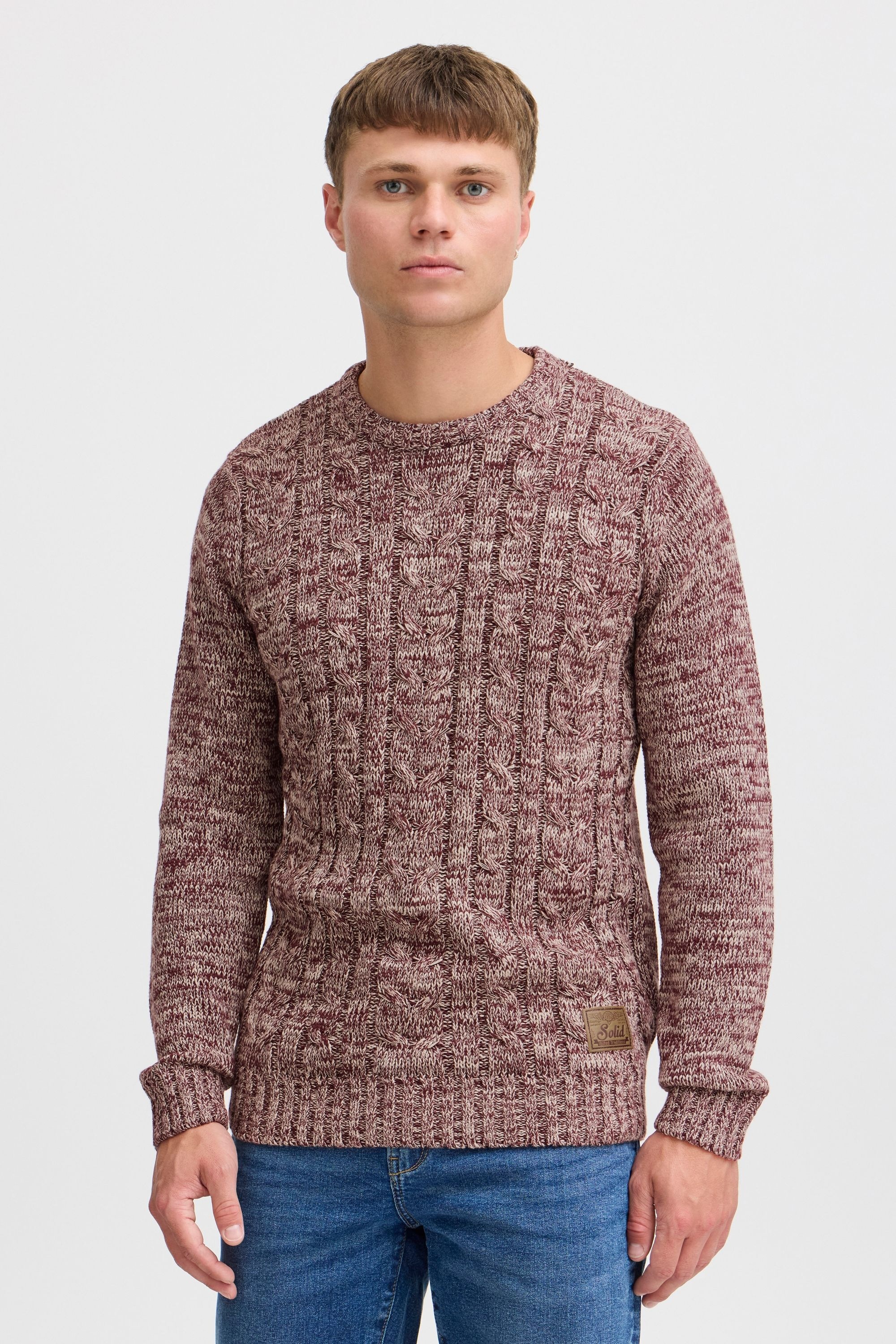 !Solid Strickfleece-Pullover »Strickpullover SDPhilemon«
