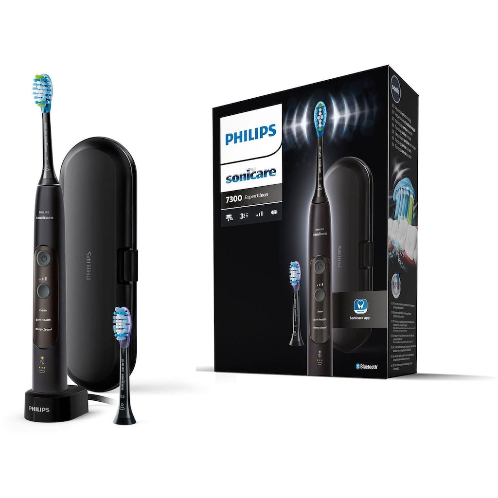 Philips Sonicare Elektrische Zahnbürste »ExpertClean 7300 HX9601«, 2 St. Aufsteckbürsten