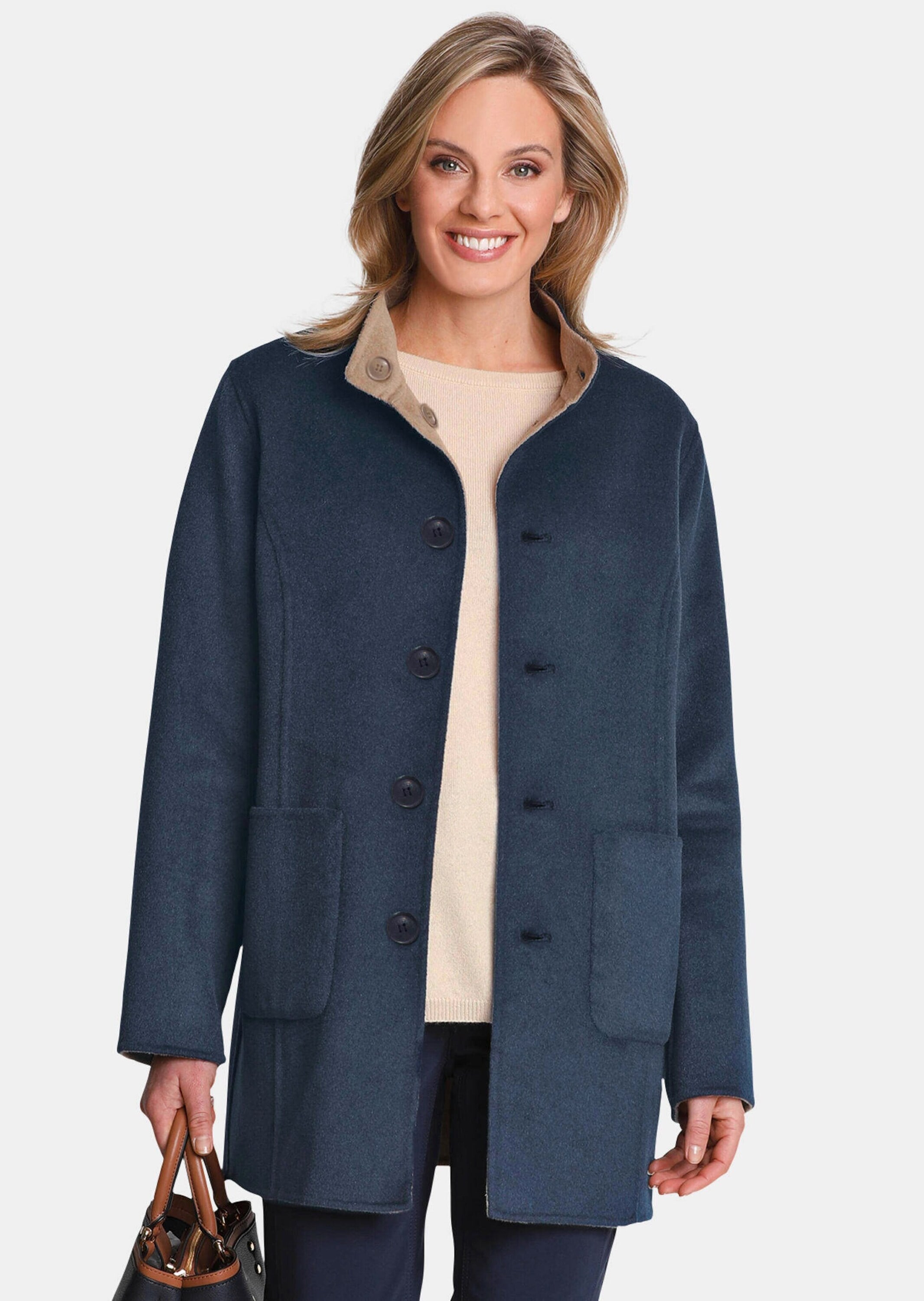 GOLDNER Langmantel »Kurzgröße Hochwertiger Wendemantel mit aufwendiger Kantenverarbeitung«