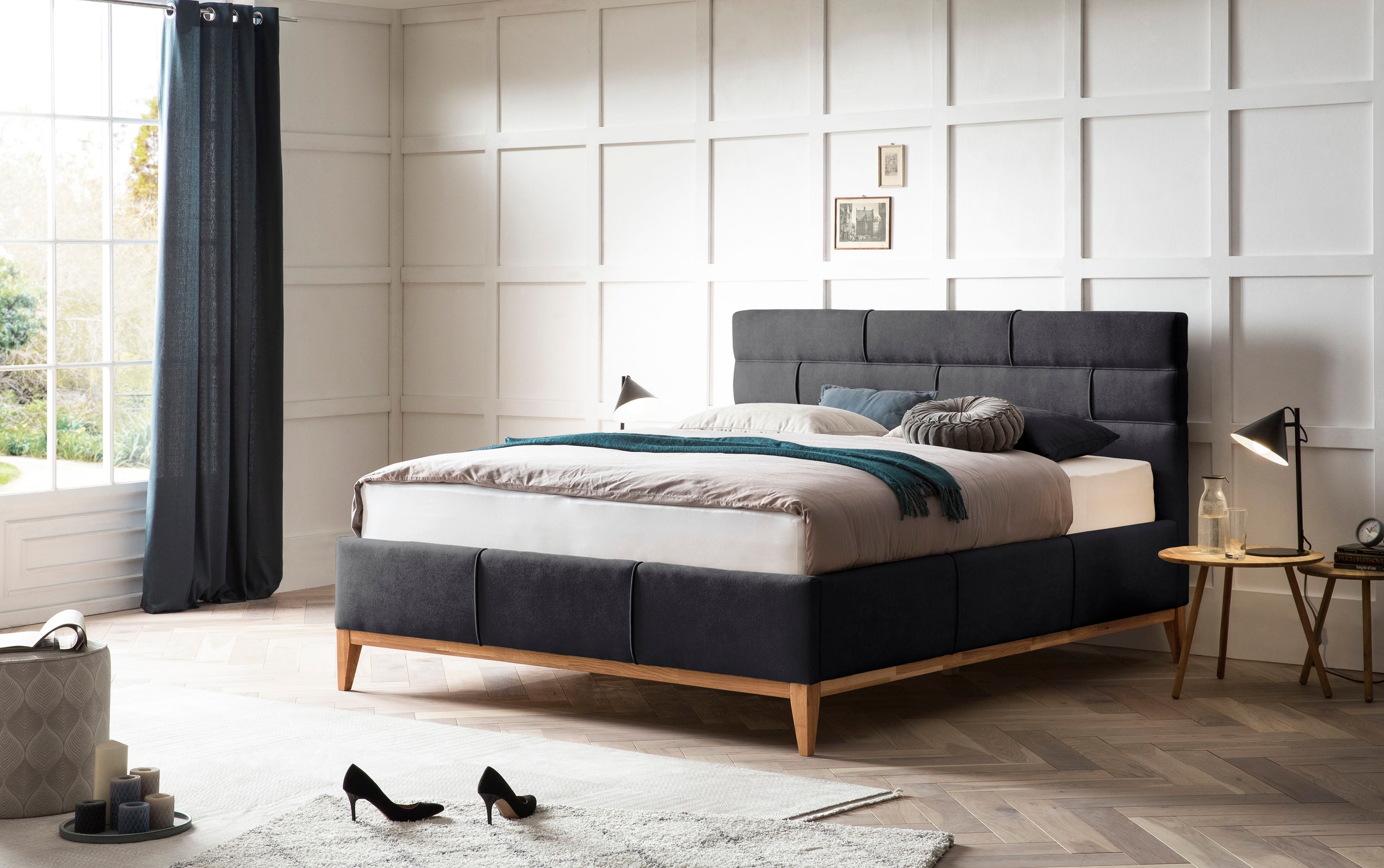 Home affaire Polsterbett "Balaine" mit Lattenrost, Bettkasten, auch mit 7-Z günstig online kaufen