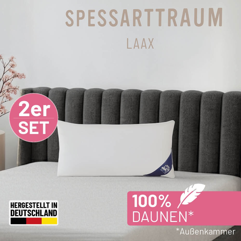 SPESSARTTRAUM 3-Kammer-Kopfkissen "Laax Sparset" 2 Stk. tlg. Kissen 40x80, 80x80xm & weitere Größen
