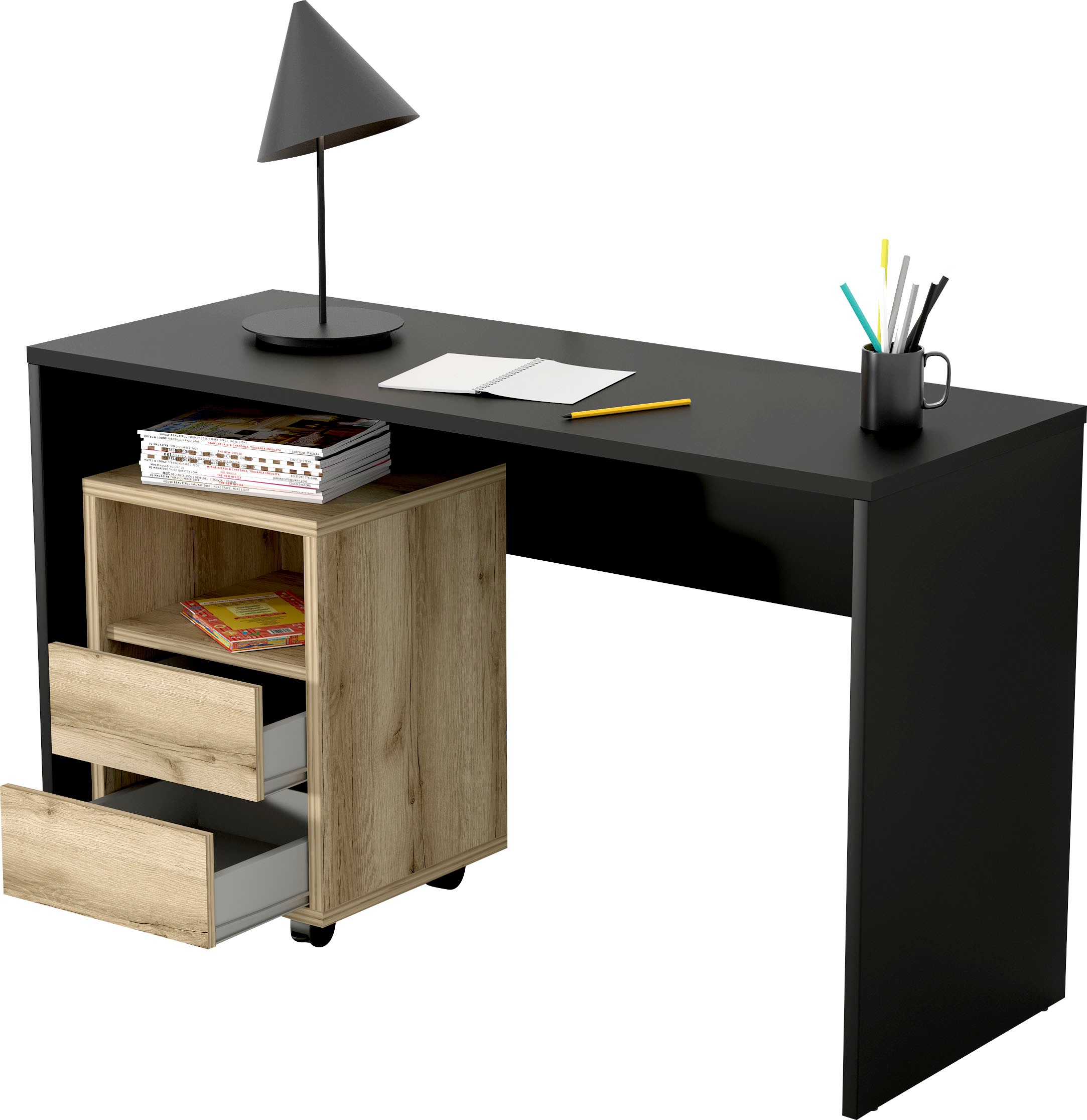 Thumbnail - INOSIGN Schreibtisch "AGAPI", Breite 130, Computertisch im modernen Design & viel Arbeitsfläche