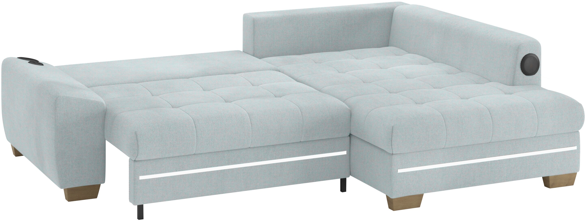 Thumbnail - Mr. Couch Ecksofa "Nikita II, L-Form", RGB-LED, Bluetooth-Soundsystem, wahlweise mit Bett, Bettkasten