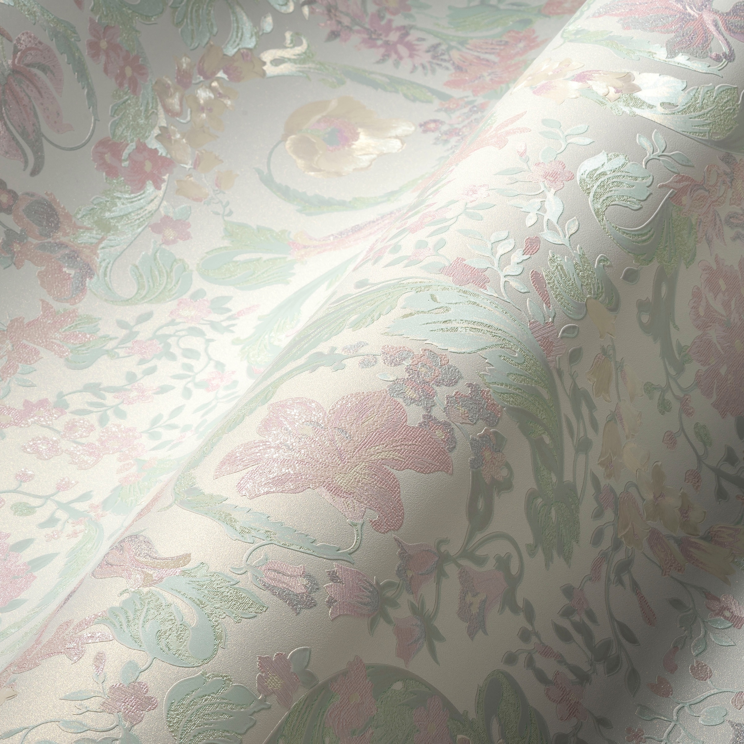 Versace Vliestapete »Wallpaper Versace 5 Floral« abstrakt | gemustert | leicht glänzend leicht strukturiert Designertapete Tapeten Wohnzimmer Schlafzimmer Küche Flur Design Optik