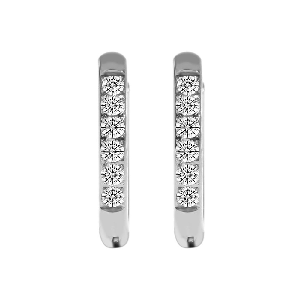Adelia´s Klappcreolen "Ohrringe – Klappcreole aus Edelstahl mit Strass Steinchen" Zum Verschenken – ideal zum Muttertag