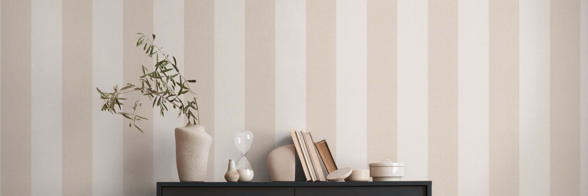 A.S. Création Vliestapete »Pure Elegance Streifen Tapete Mustertapete gestreift Landhaus«, matt, Vliestapete minimalistisch für Schlafzimmer Küche Wohnzimmer Streifen