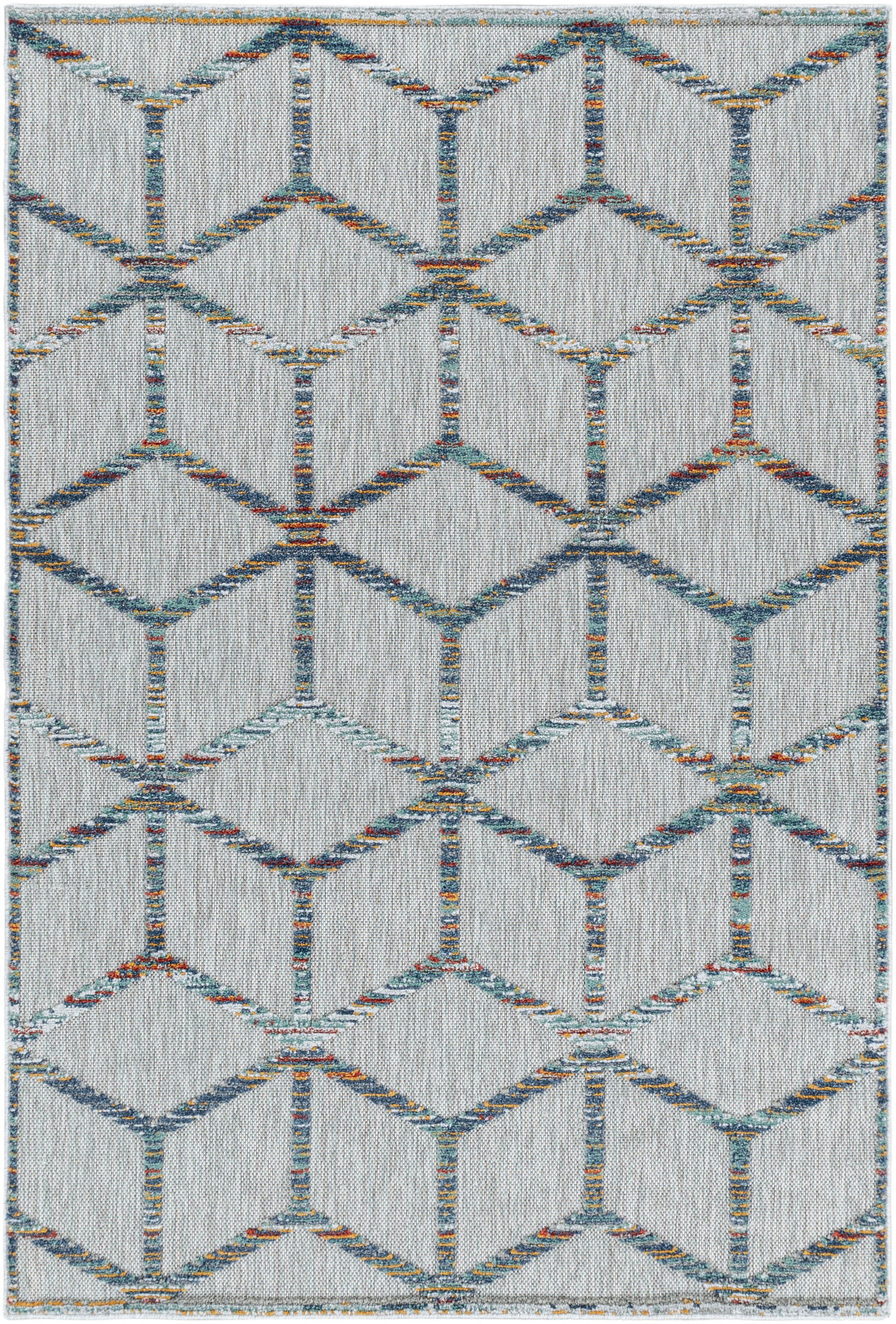 Teppich AYYILDIZ TEPPICHE "BAHAMA 5151", bunt (multi), B:140cm H:8mm L:200cm, Polypropylen, Teppiche, Teppich, Läufer, Flachflor mit Hoch-Tief-Struktur, In-und Outdoor geeignet 2