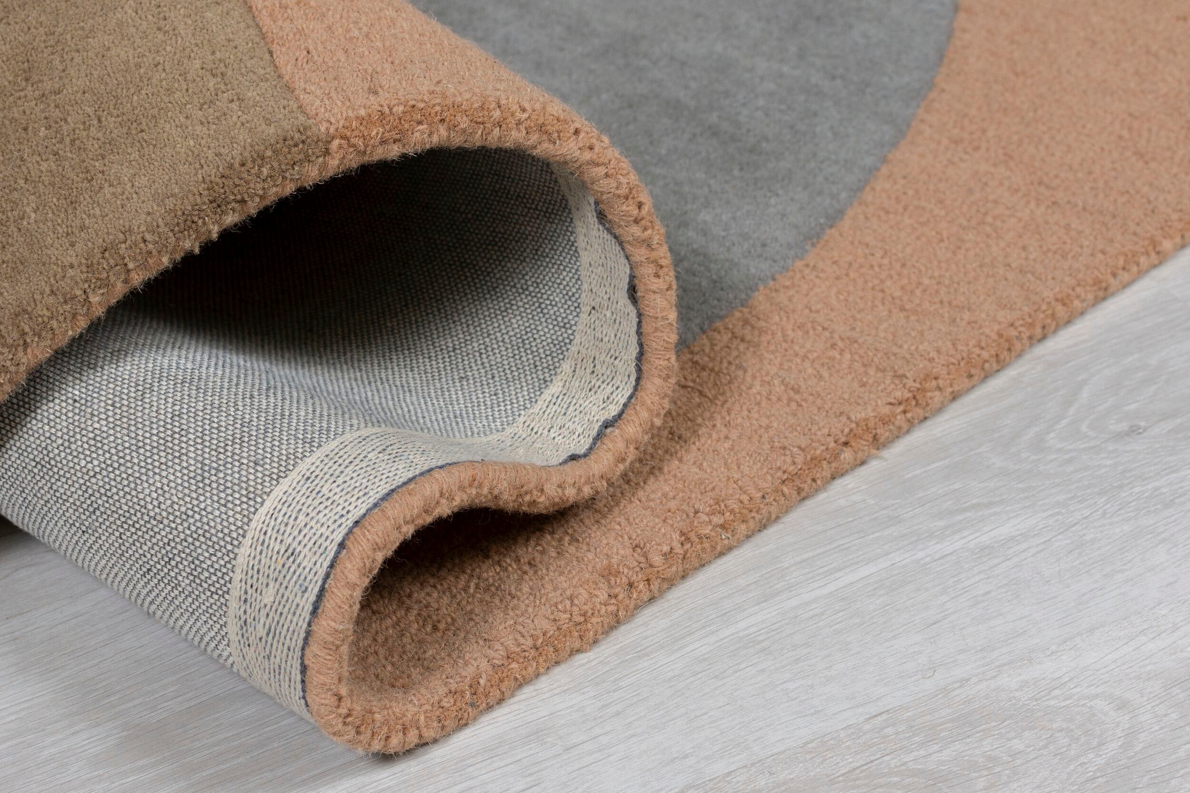 FLAIR RUGS Wollteppich »Esre«, rechteckig, 9 mm Höhe, aus 100% Wolle, geometrisches Design, handgearbeiteter Konturenschnitt