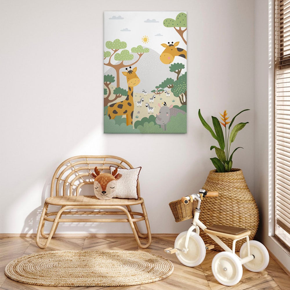 A.S. Création Leinwandbild "Little Safari - Wandbild Grün Braun Grau Keilra günstig online kaufen