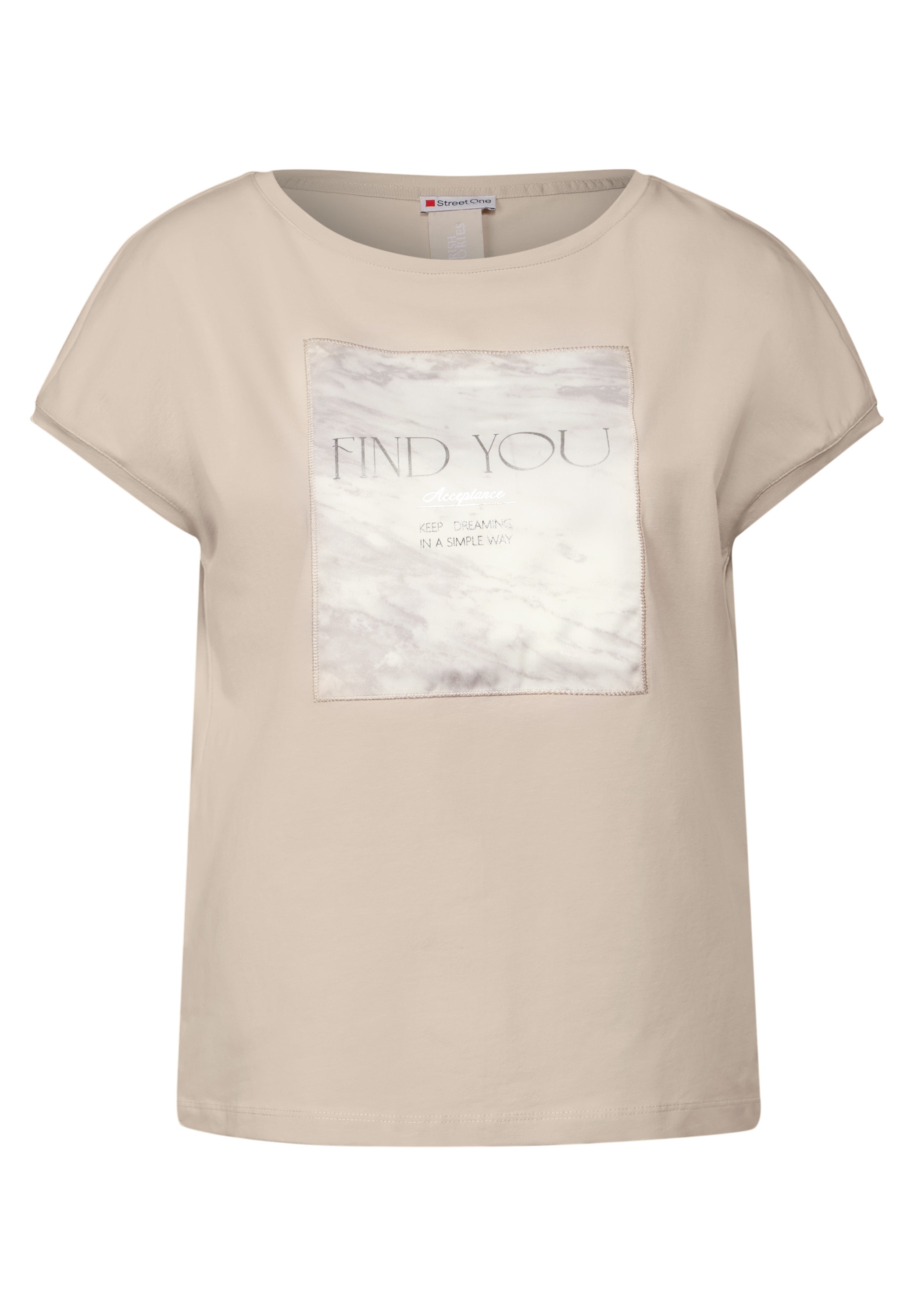 STREET ONE T-Shirt, aus Baumwolle mit Stretchante
