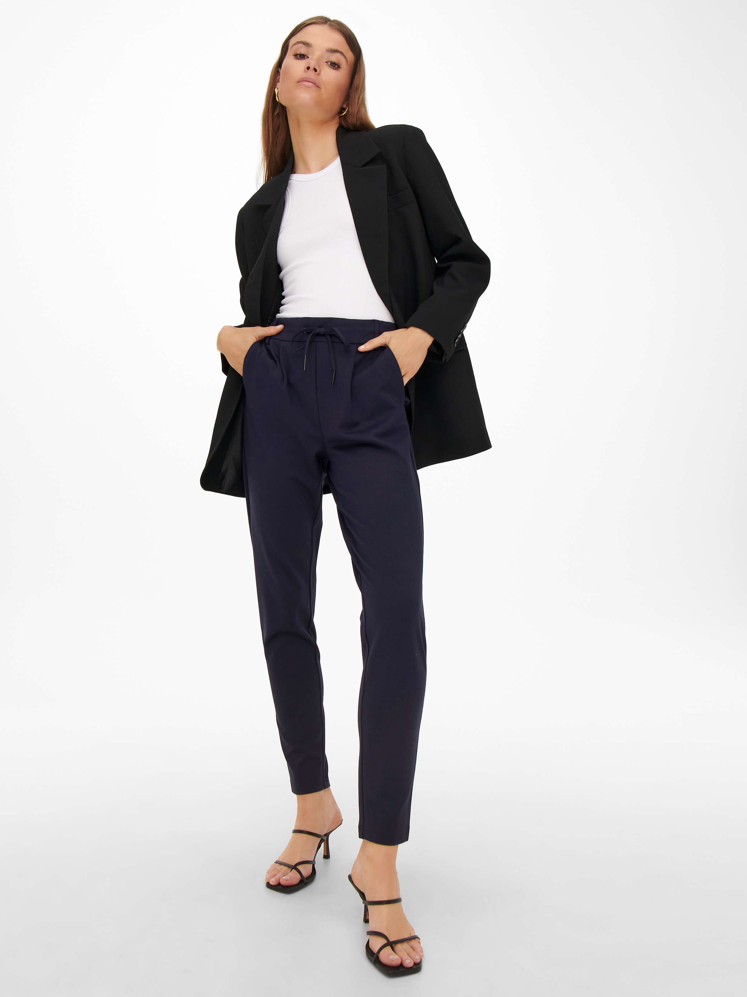 ONLY Jogger Pants »ONLPOPTRASH – Joggerhose mit Tunnelzugbund und Stretch«  casual, Milano Rib, regular fit, Viskosemischung