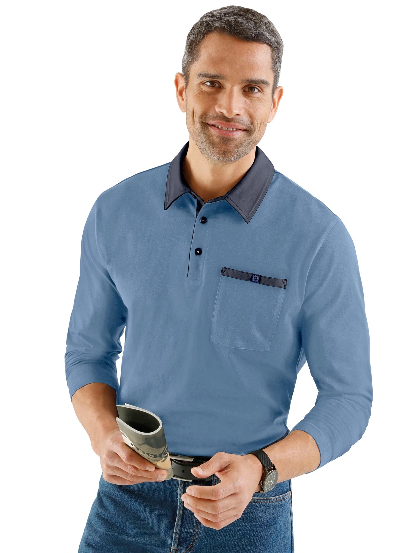 Classic Langarm-Poloshirt »Poloshirt«, (1 tlg.) kaufen