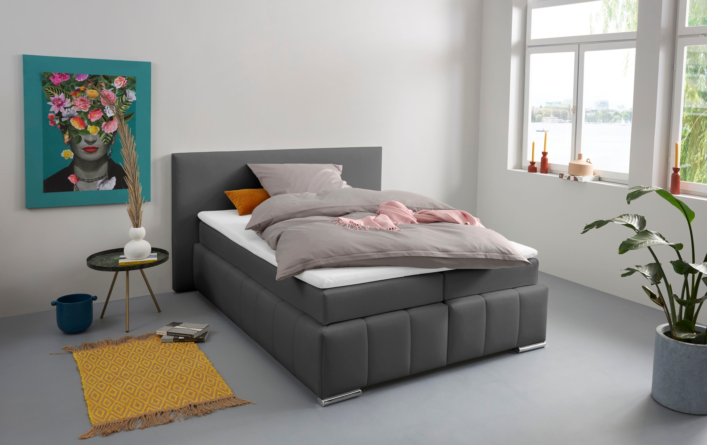 COLLECTION AB Boxbett »Vanessa«, inklusive Topper, H2 ohne Bettkasten, H3 mit Bettkasten