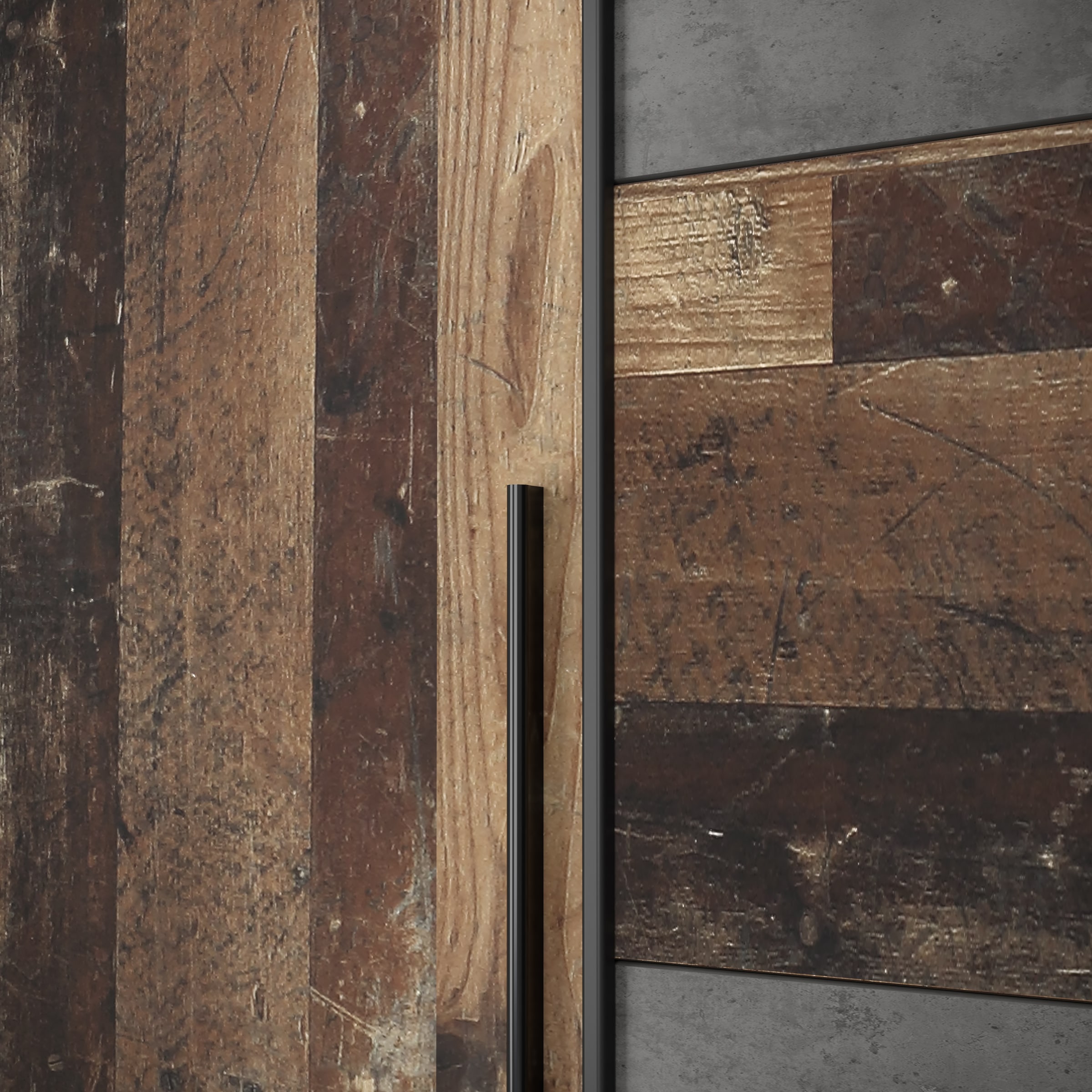 FORTE Schwebetürenschrank »Narago, Kombischrank, TOPSELLER, Paneele  wechselbar« B/H/T ca. 270/210/61cm, Farbe Weiß auch mit Spiegeln,  Schwebetüren in Kombination mit Drehtüren, Made in Europe