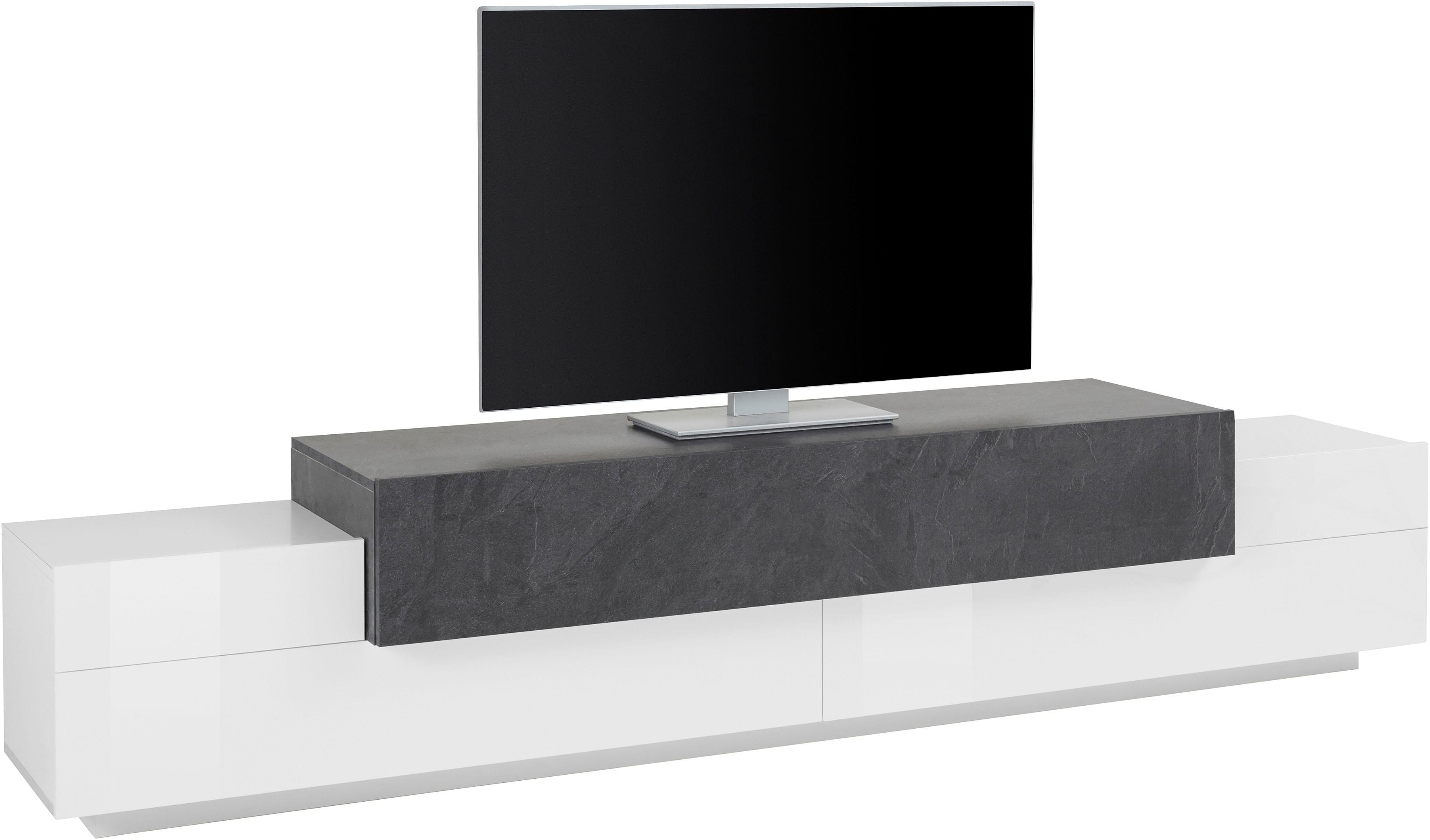 Home affaire Lowboard "Coro,Lowboard,TV-Kommode,TV-Möbel,TV-Bank" mit 3 Klappen, (B/T/H) 240x45x51,6 cm
