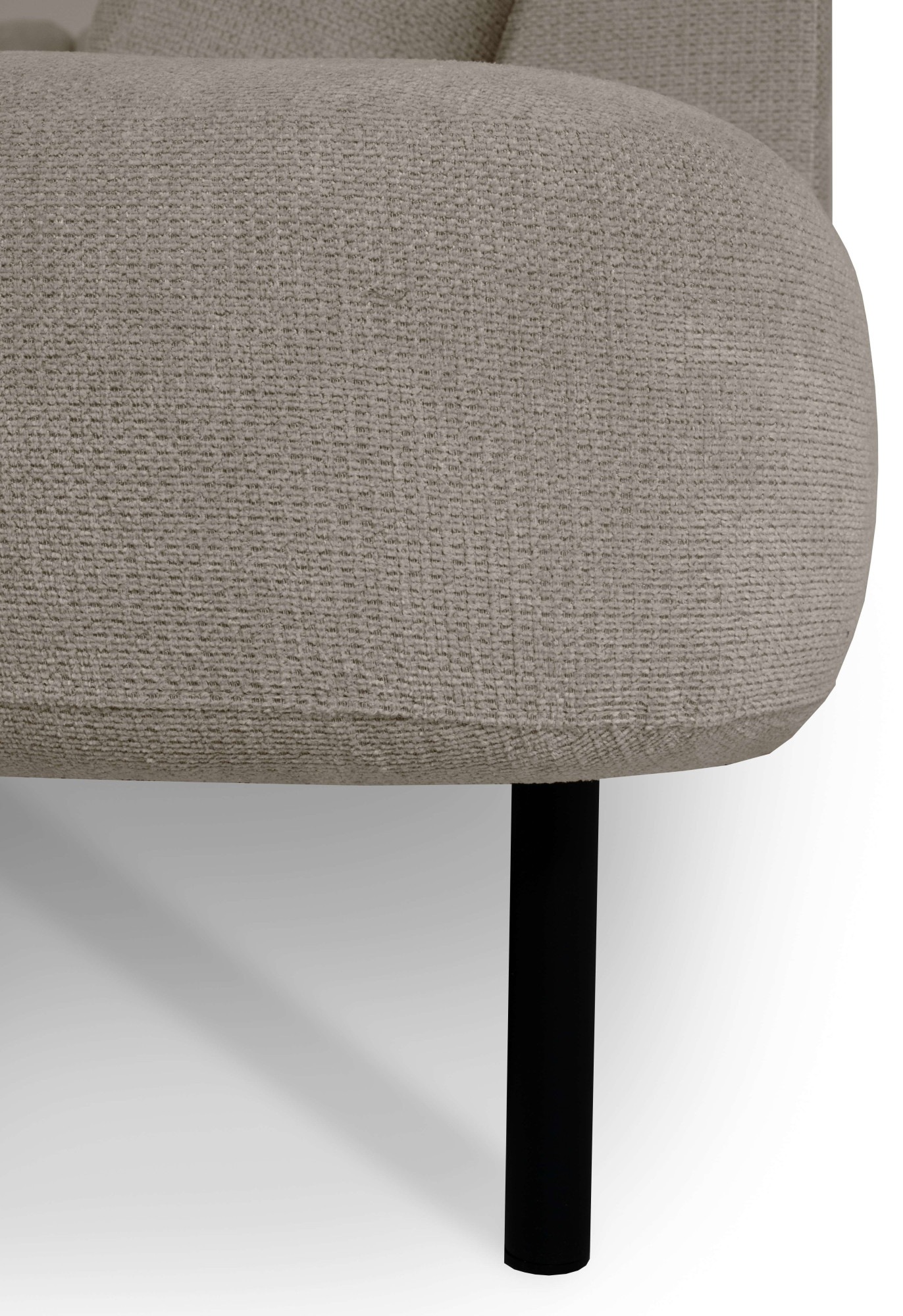 Places of Style Wohnlandschaft »Cesola«, in weichem Chenille-Stoff, Breite 327 cm, mit schwarzen Metallfüßen