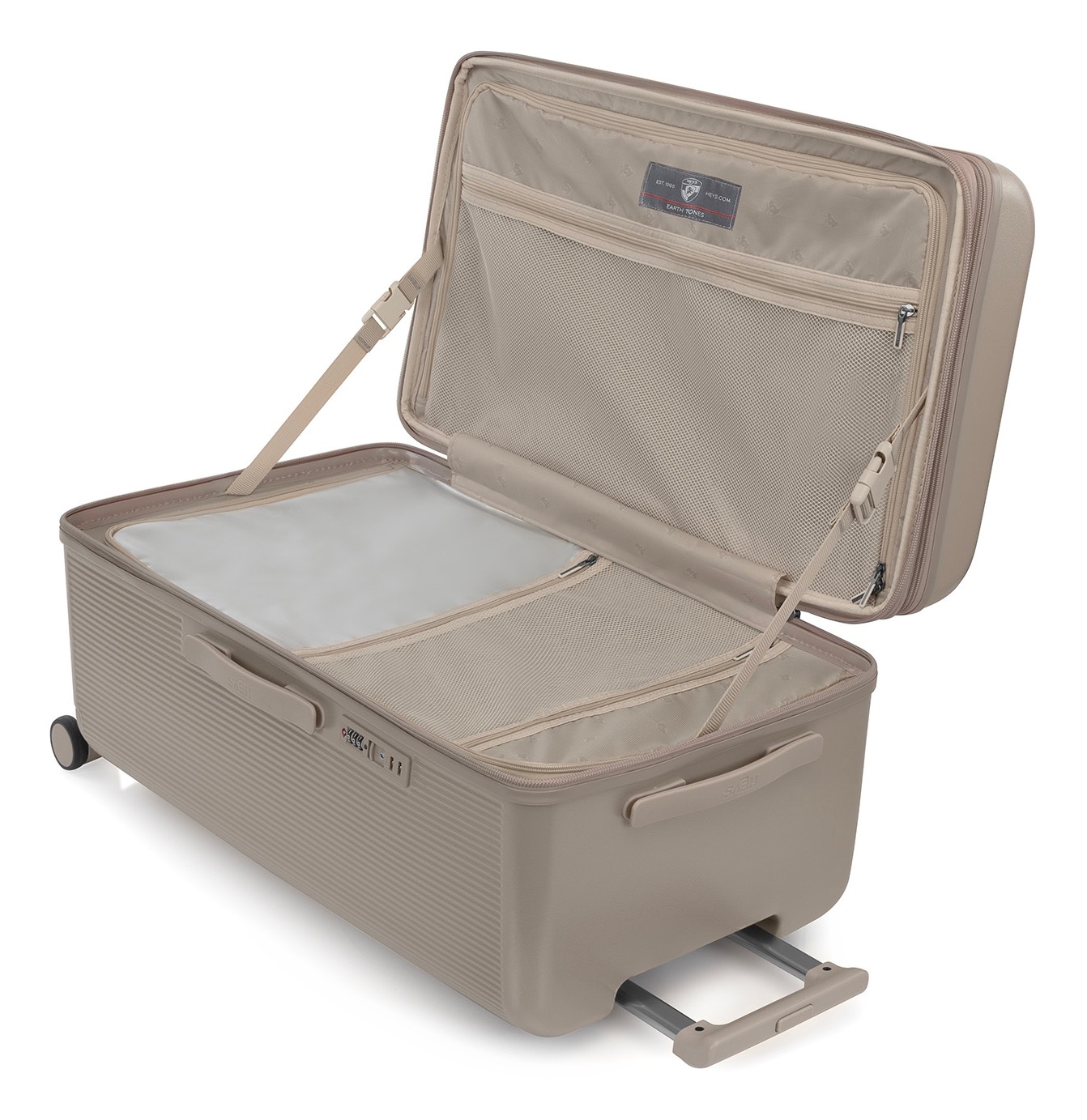 Heys Hartschalen-Trolley »Earth Tone Trunk L«, 4 Rollen, Trunk-Koffer Hartschalen-Koffer TSA-Schloss Volumenerweiterung
