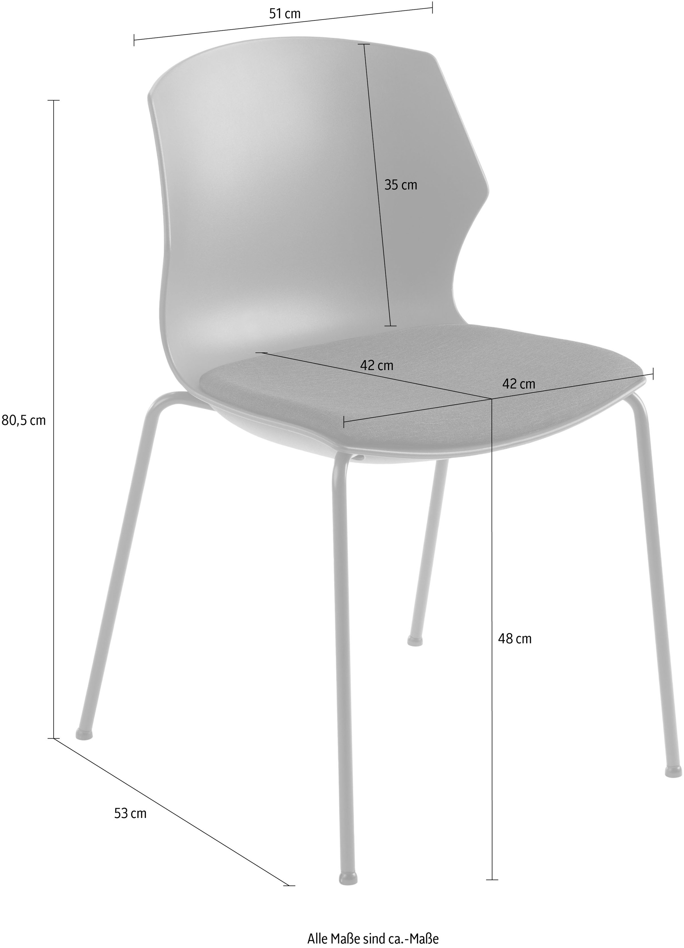 Mayer Sitzmöbel Stapelstuhl "Stapelstuhl myPRIMO" () Polyester stapelbar günstig online kaufen