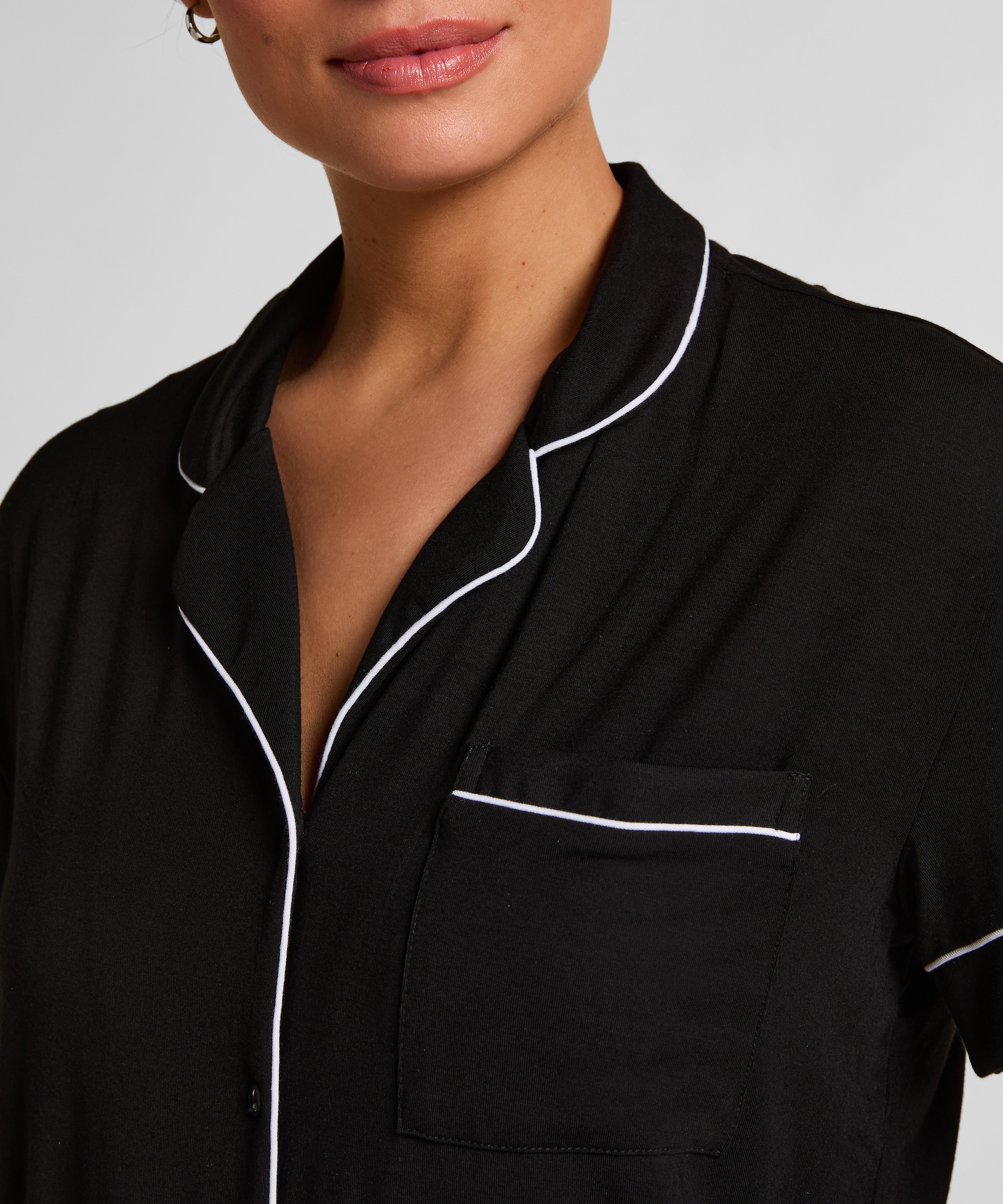 Hunkemöller Pyjama "Essential Jersey Short-Sleeved Jacket" günstig online kaufen
