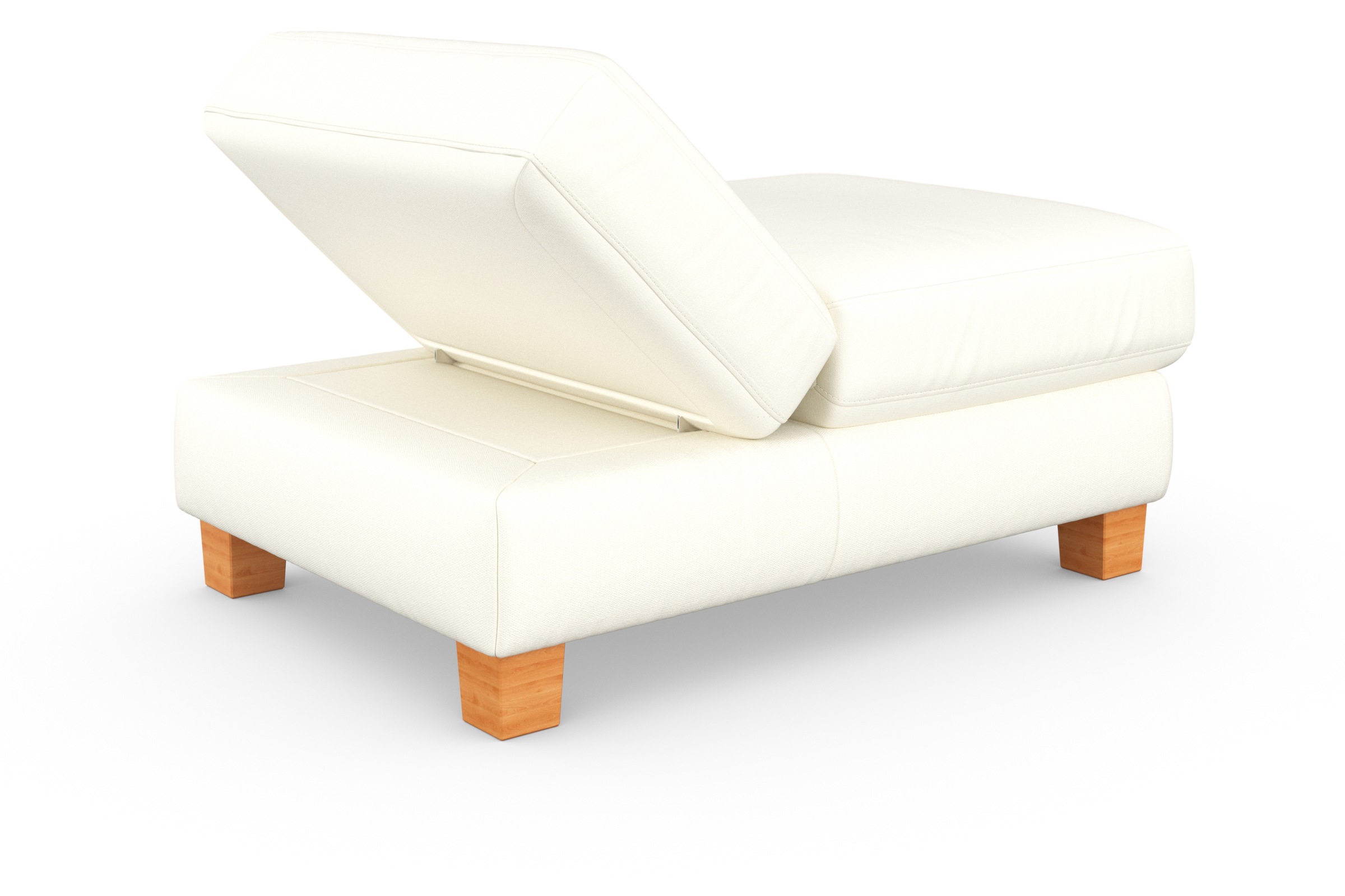 sit&more Polsterhocker »Dundee«, mit Klappfunktion, Federkern und hochwertigen Massivholzfüßen