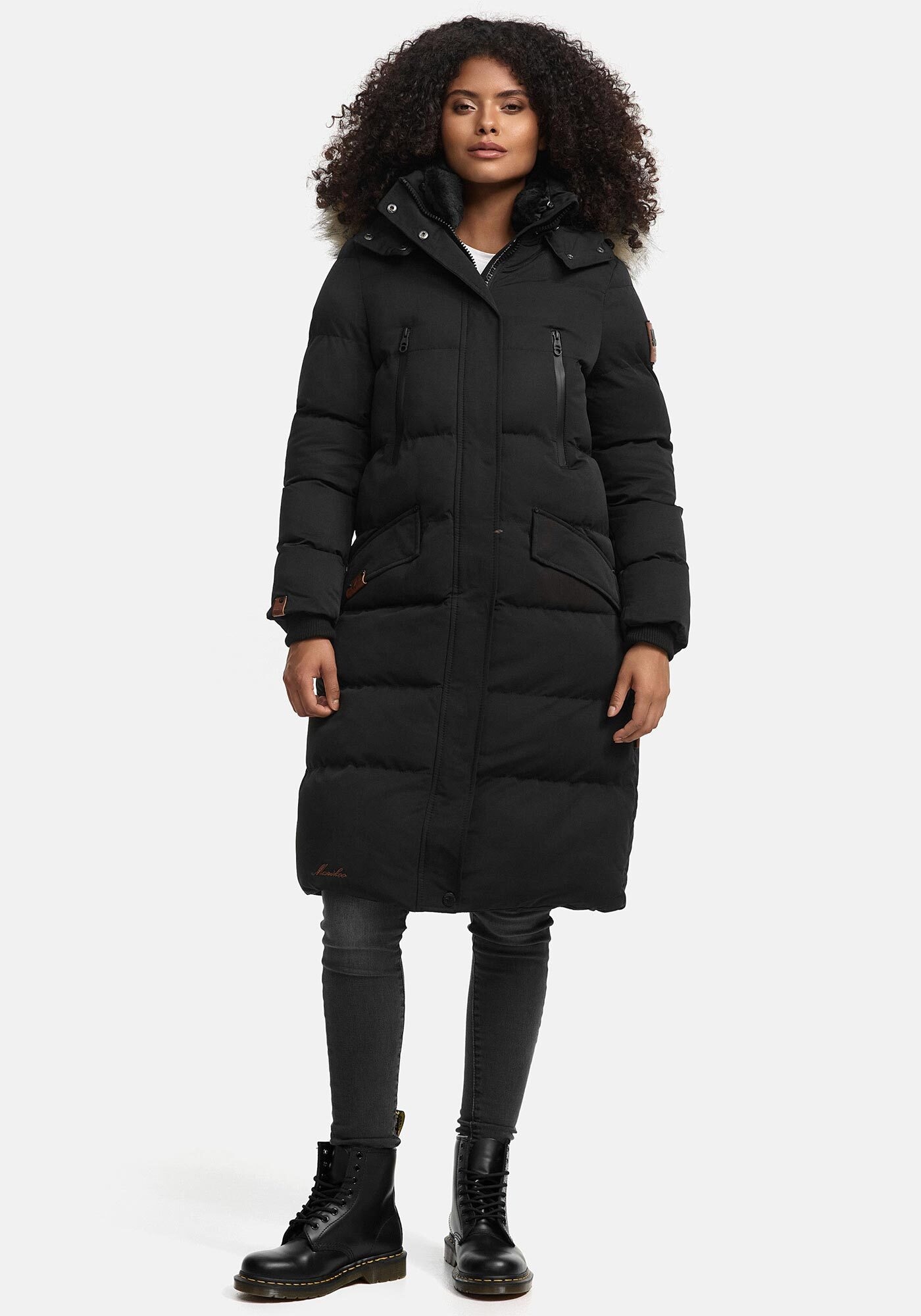 Marikoo Parka »Schneesternchen« langer Parka mit abnehmbarer Kapuze