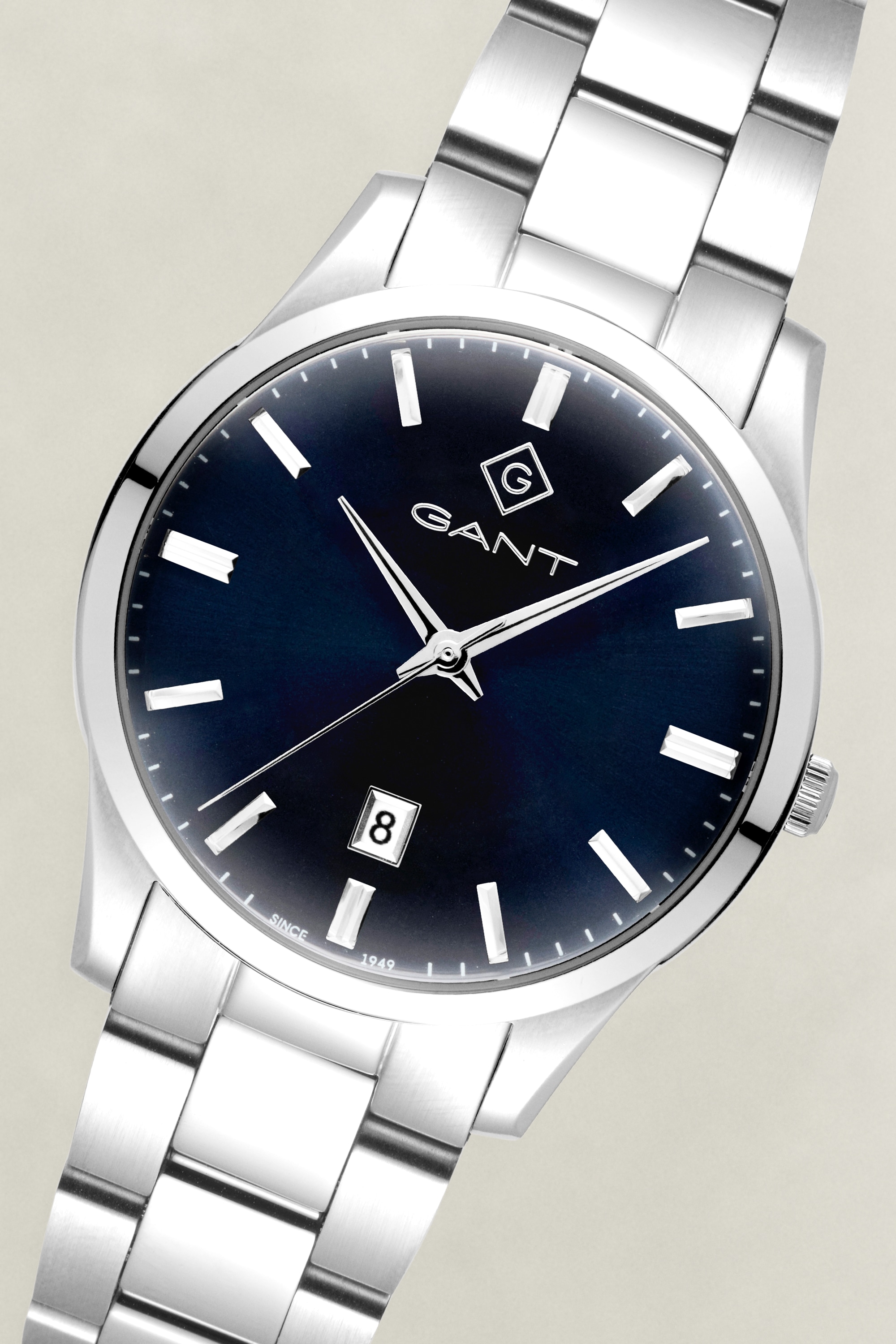 Gant Quarzuhr »Taunton« Armbanduhr, Herrenuhr, Edelstahlarmband, analog, Tag