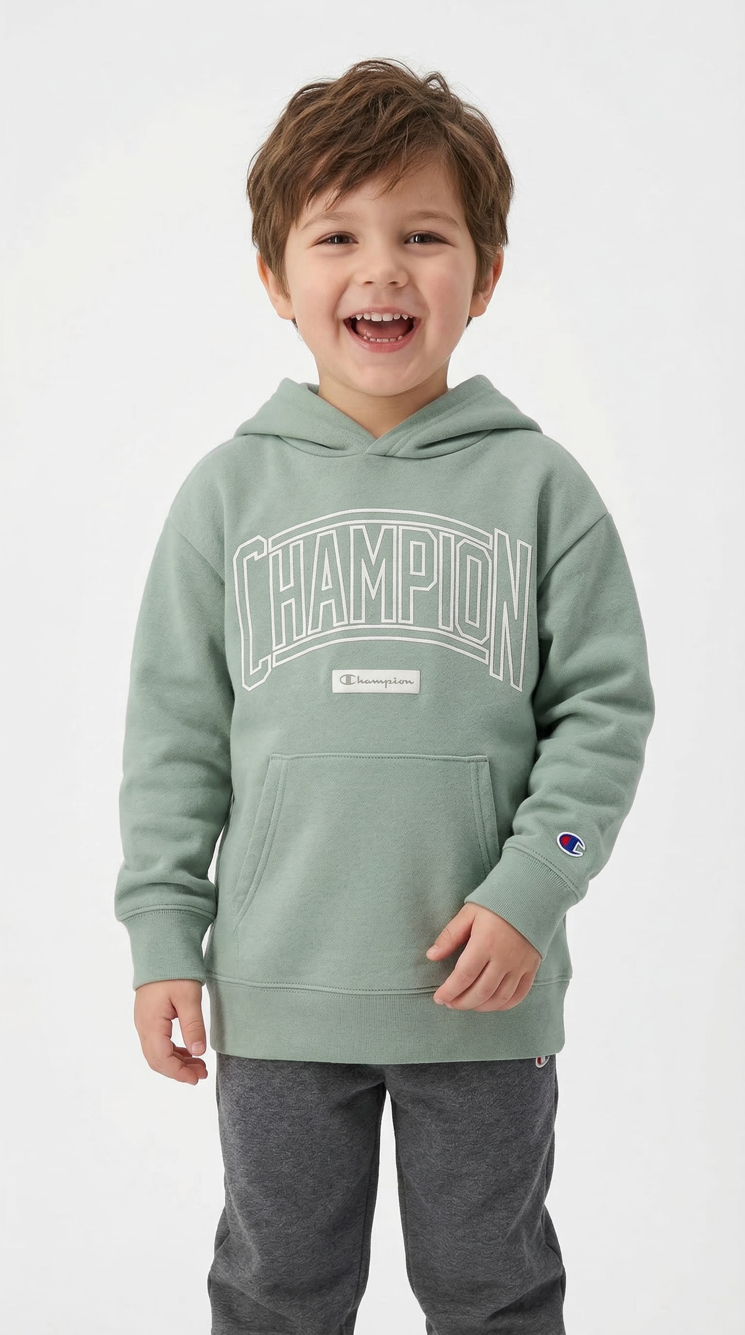 Champion Kapuzensweatshirt "COLLEGE Terry Hoodie Large Logo", mit Kapuze, Langarm