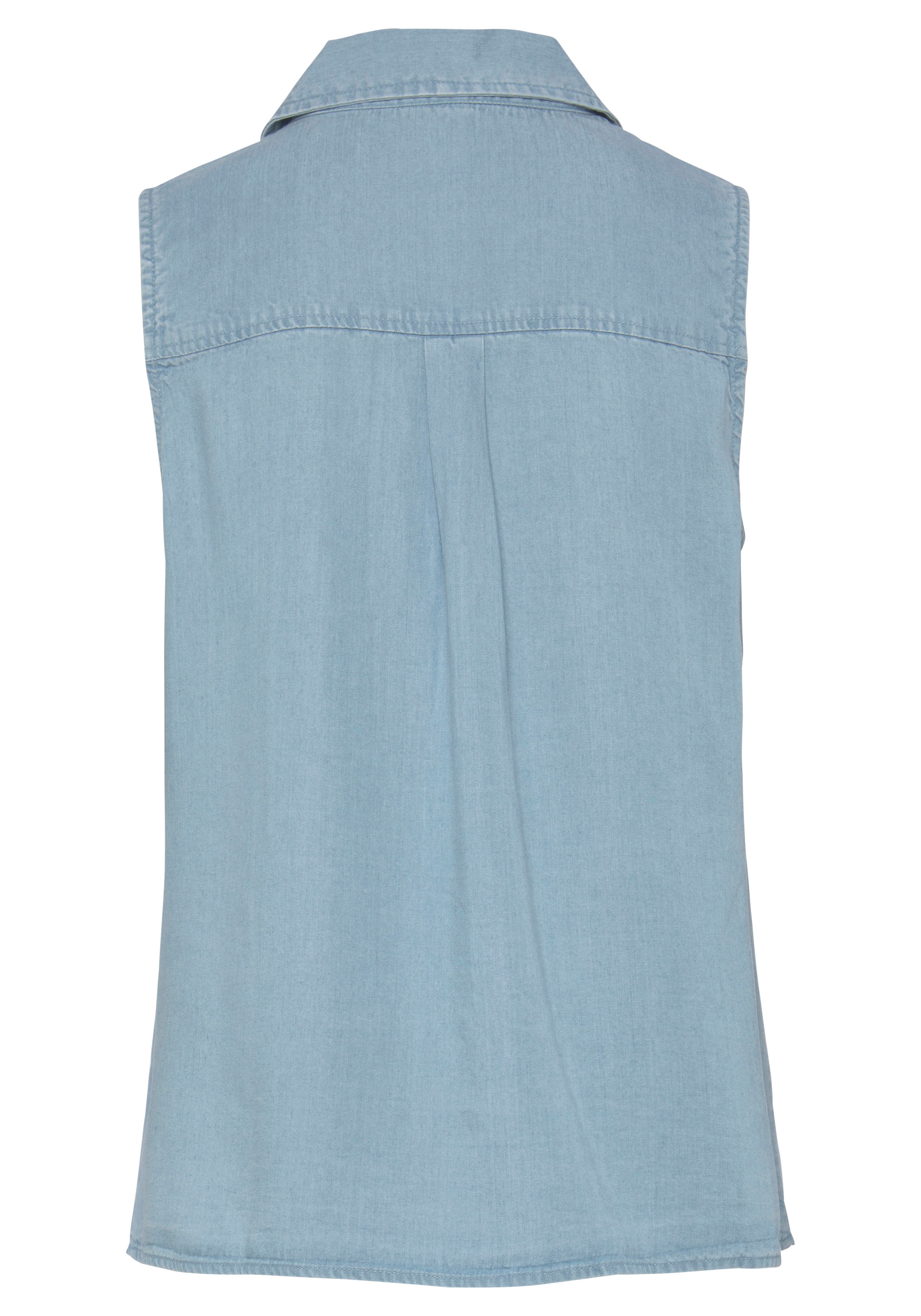 LASCANA Jeansbluse, ohne Ärmel