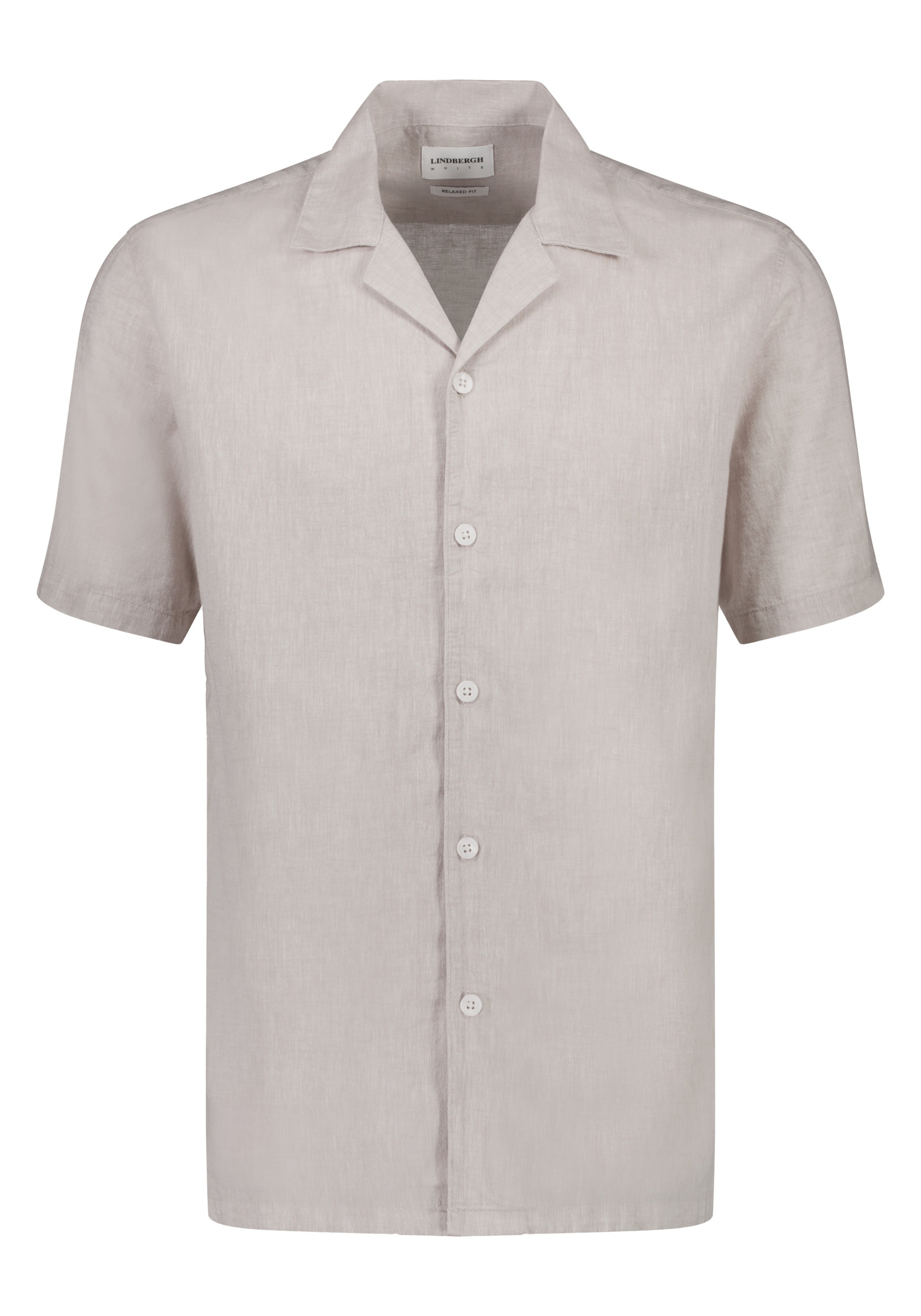 Lindbergh Linen Shirt Relaxed Fit Light Stone L