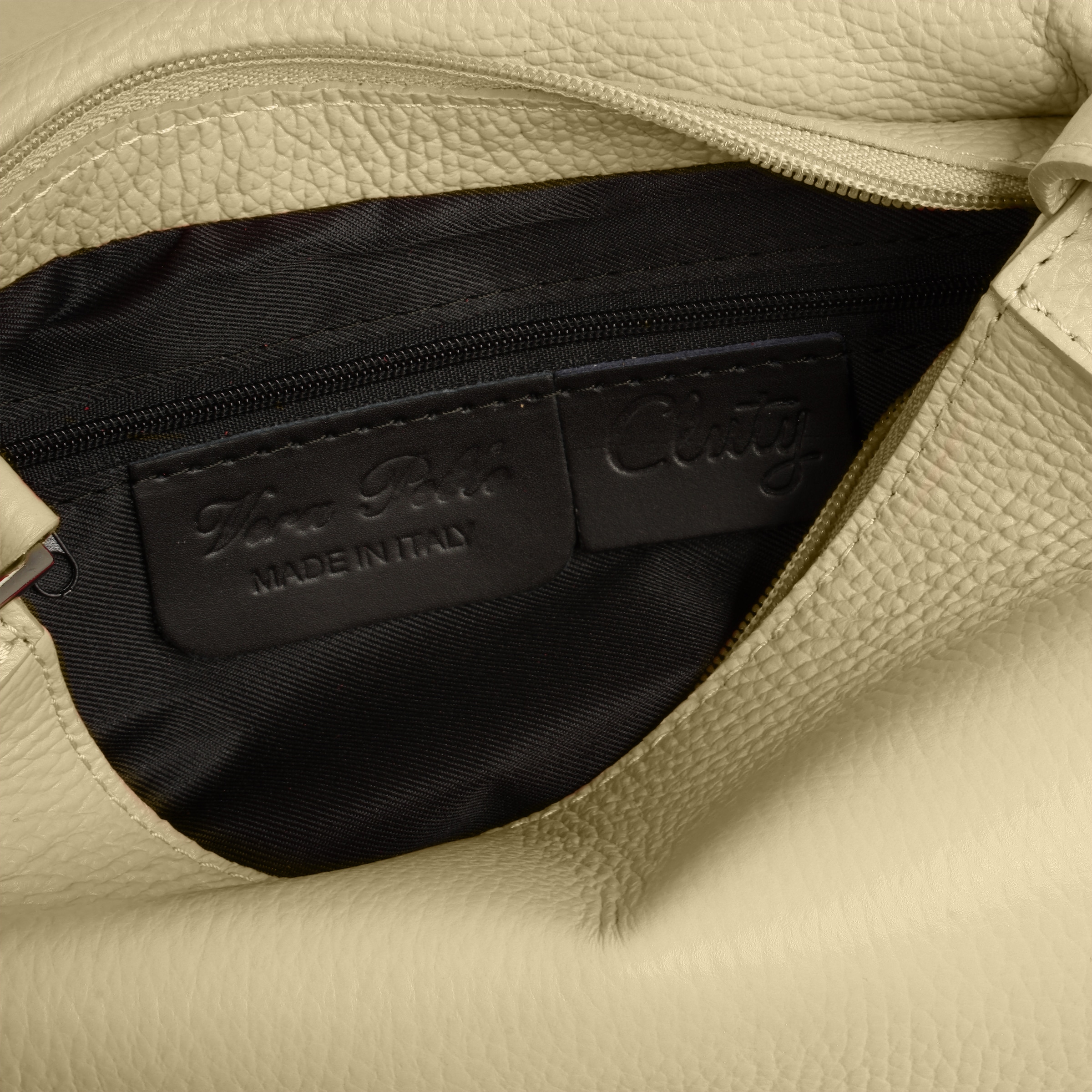 Cluty Henkeltasche, echt Leder, Made in Italy