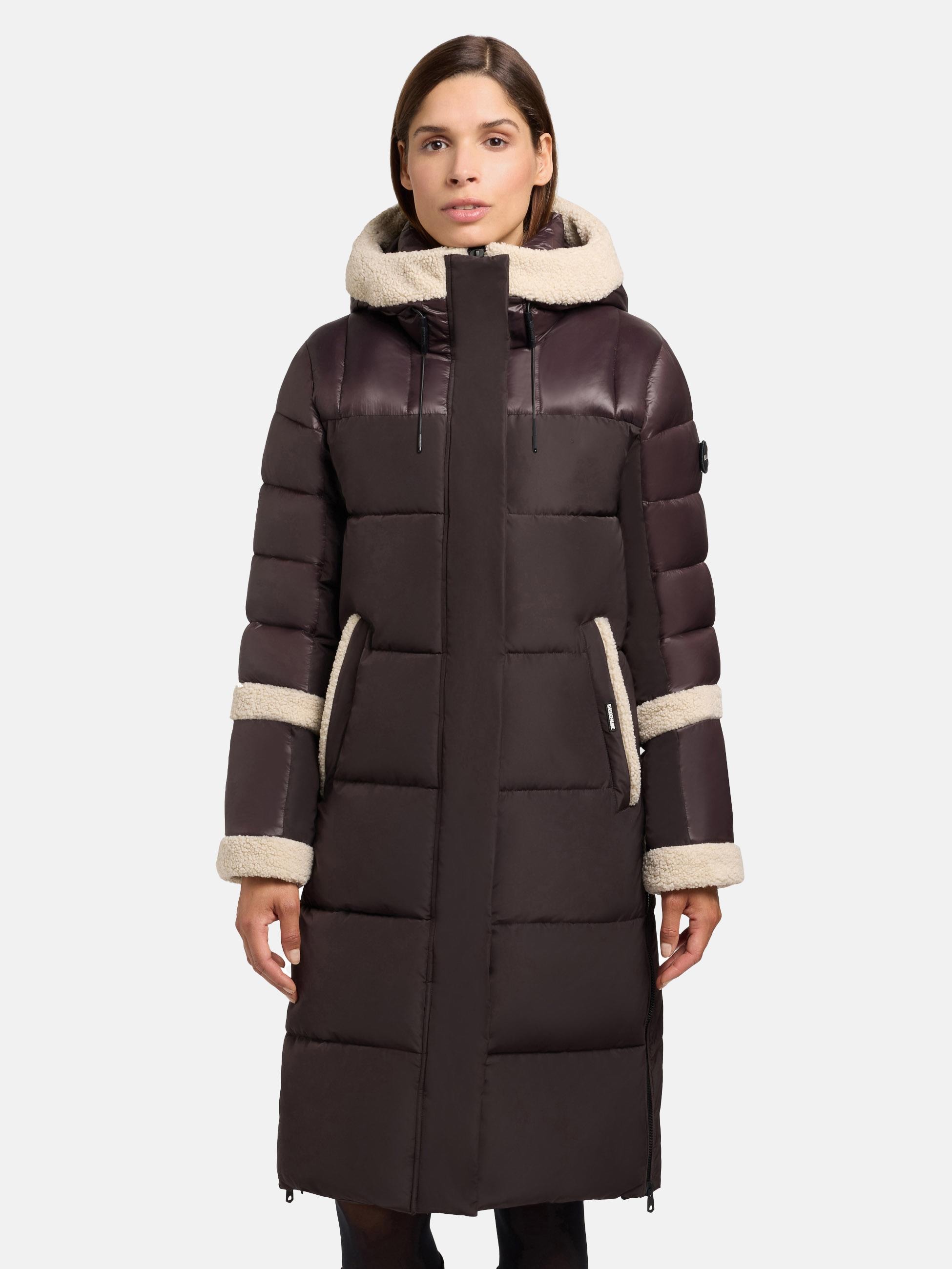 khujo Steppmantel "Desna2" Langer gesteppter Damen Mantel mit zahlreichen F günstig online kaufen