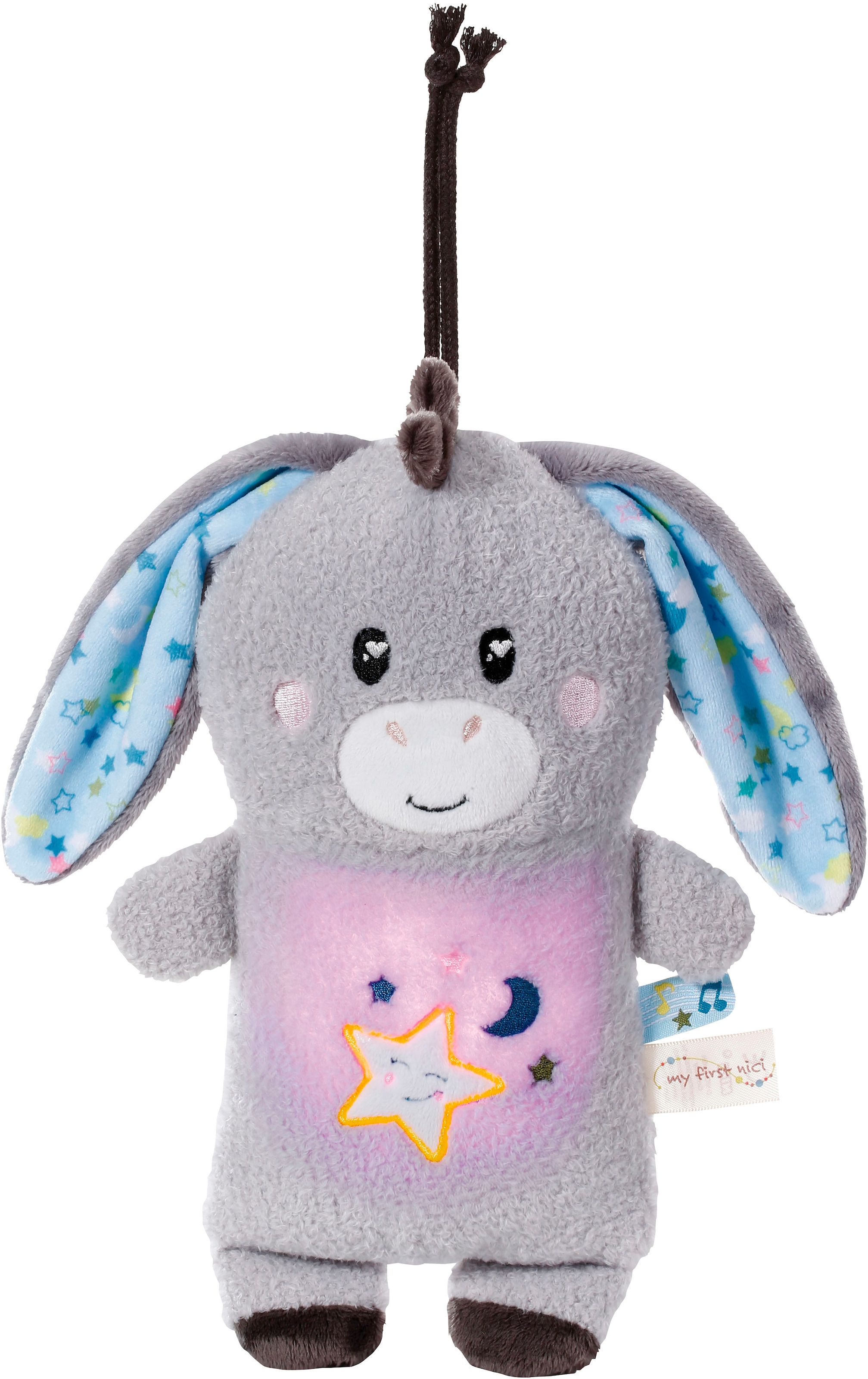 Nici Kuscheltier »My First NICI, Esel Littledoo 25 cm«, Baby Einschlafhilfe; mit Licht und Sound