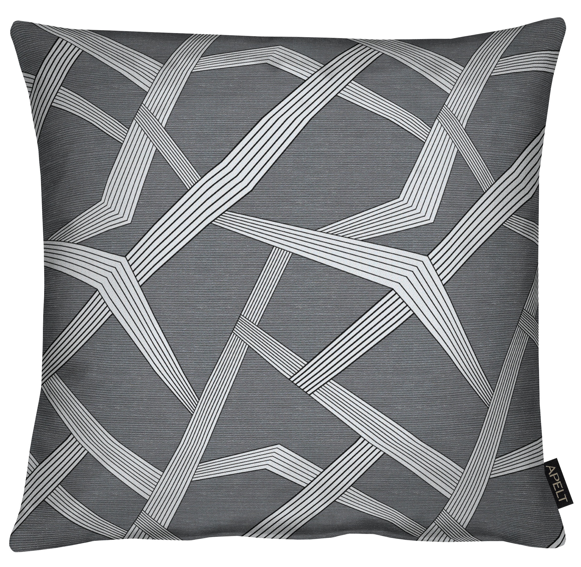 Dekokissen APELT, B:45cm H:5cm L:45cm, grau, Polyester, Dekokissen_Sitzkissen_Kissenhüllen, "Domino"