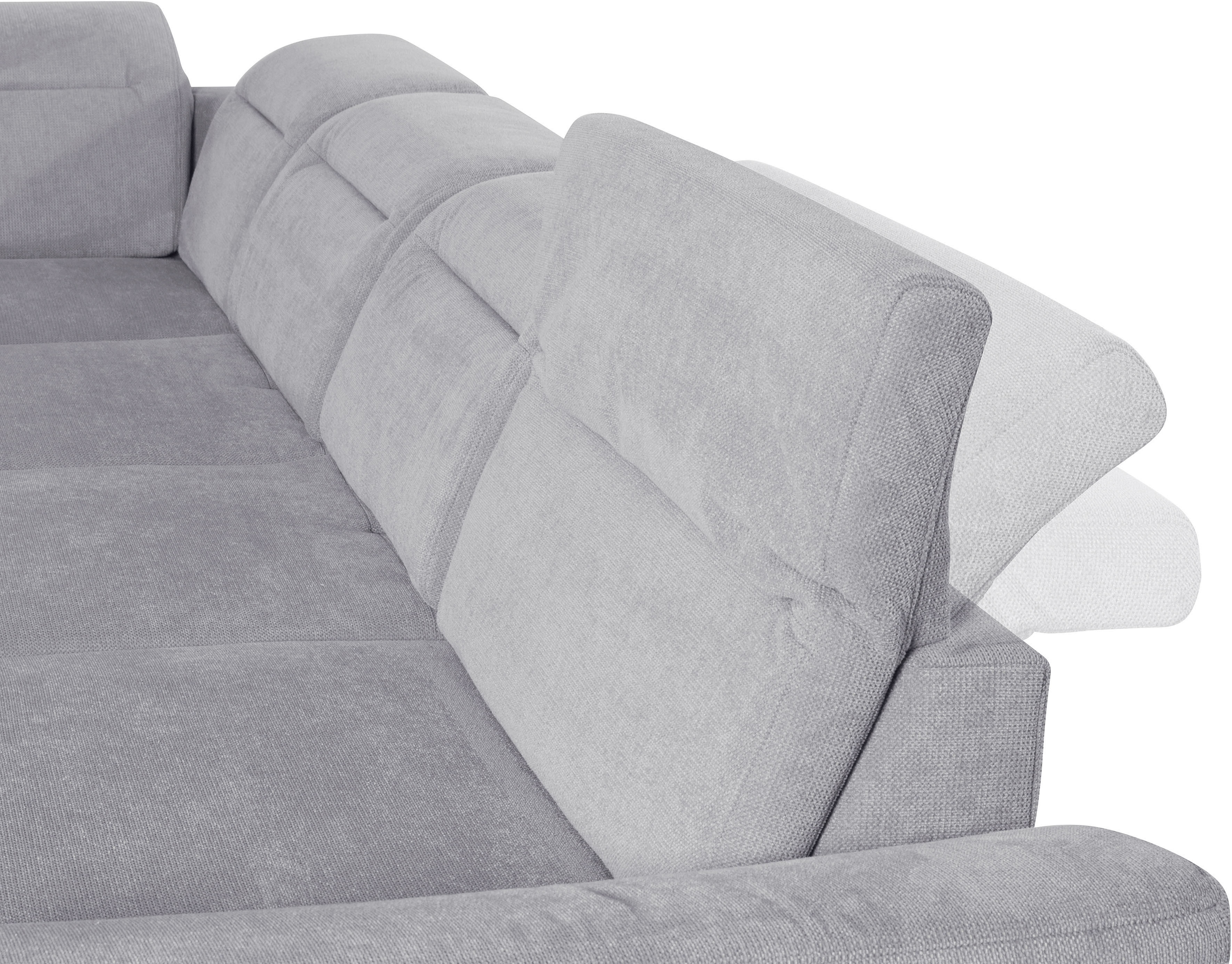 Thumbnail - sit&more Wohnlandschaft "Percy U-Form", 15 cm Fußhöhe, Sitztiefenverstellung, wahlweise in 2 Fußfarben