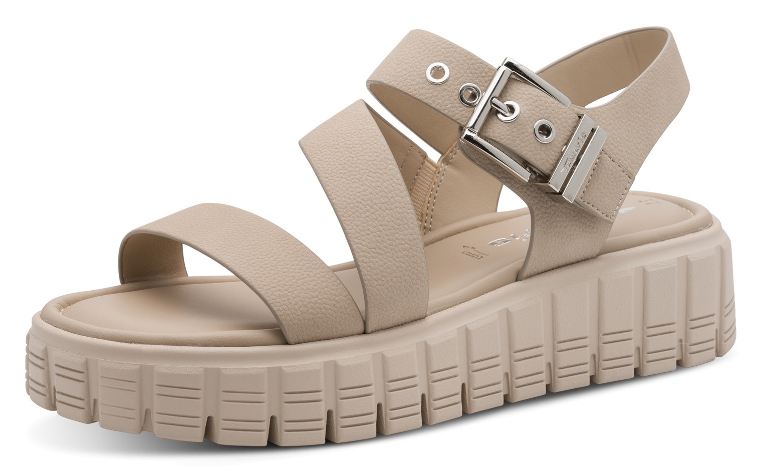 Tamaris Plateausandale  Sommerschuh, Plateausandalale in veganer Verarbeitung