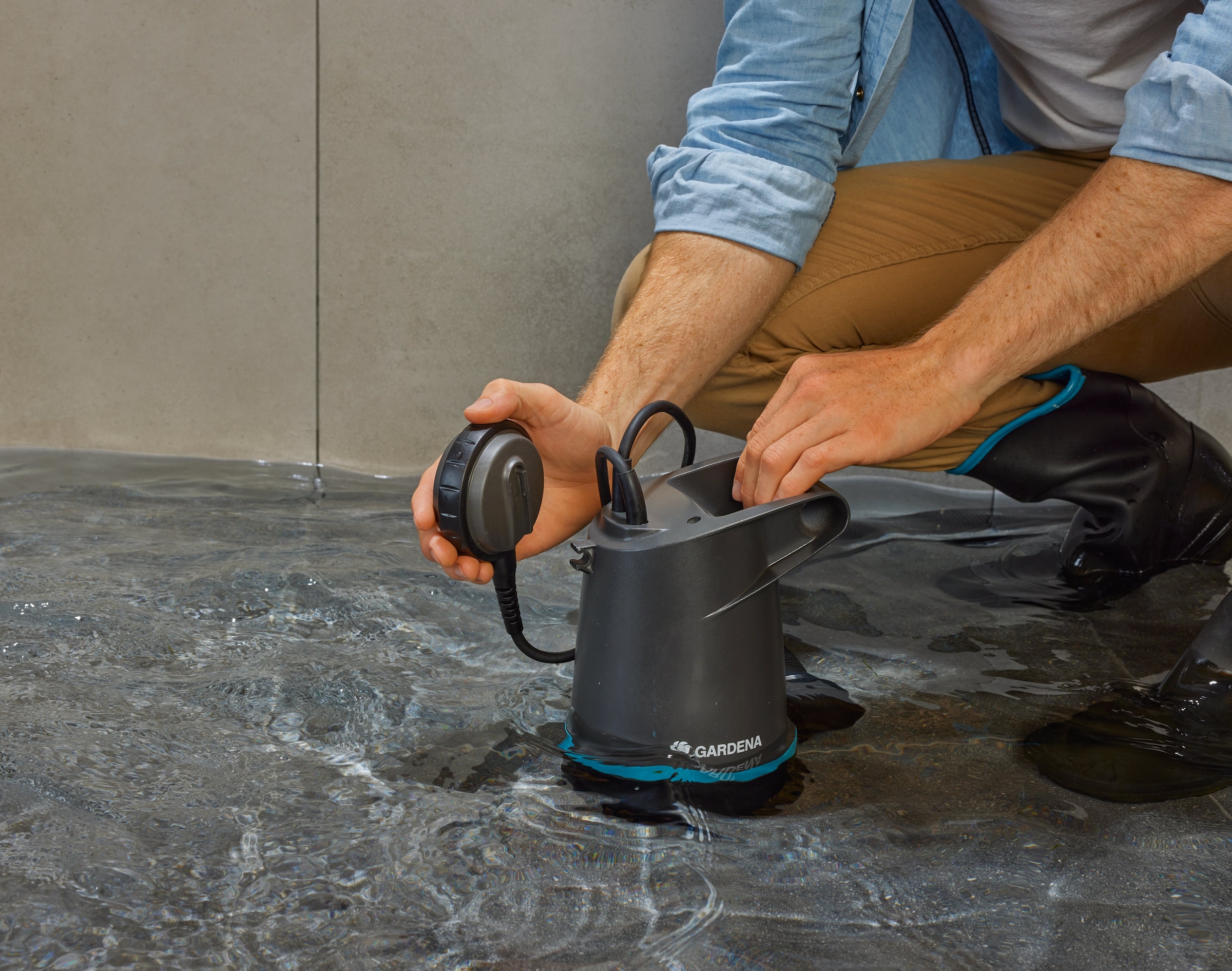 GARDENA Klarwasserpumpe »20000 BASIC, 2in1« mit Schwimmschalter