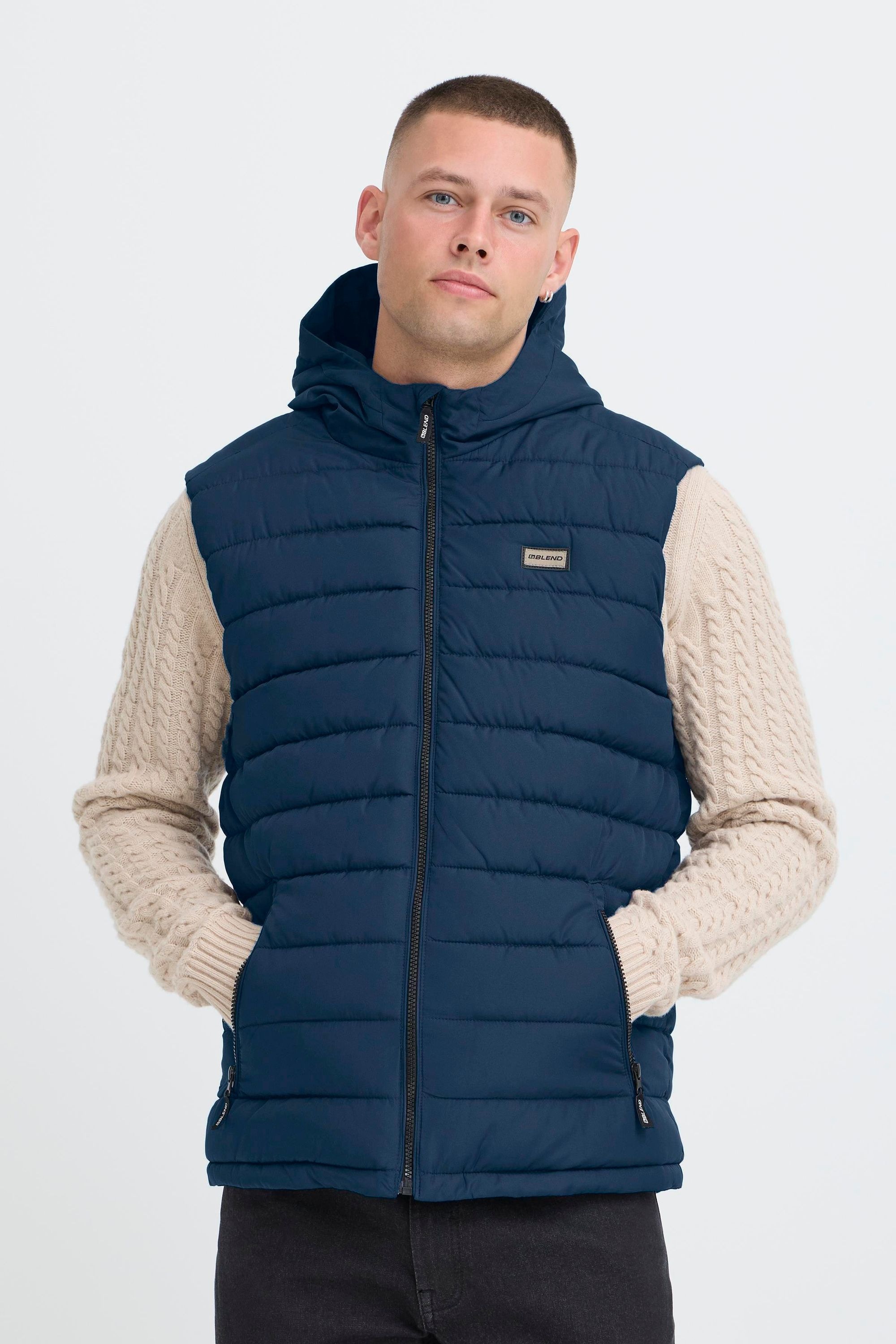 Blend Steppweste »BHMelai« Stilvolle Basic Steppweste mit Taschen und Kapuze