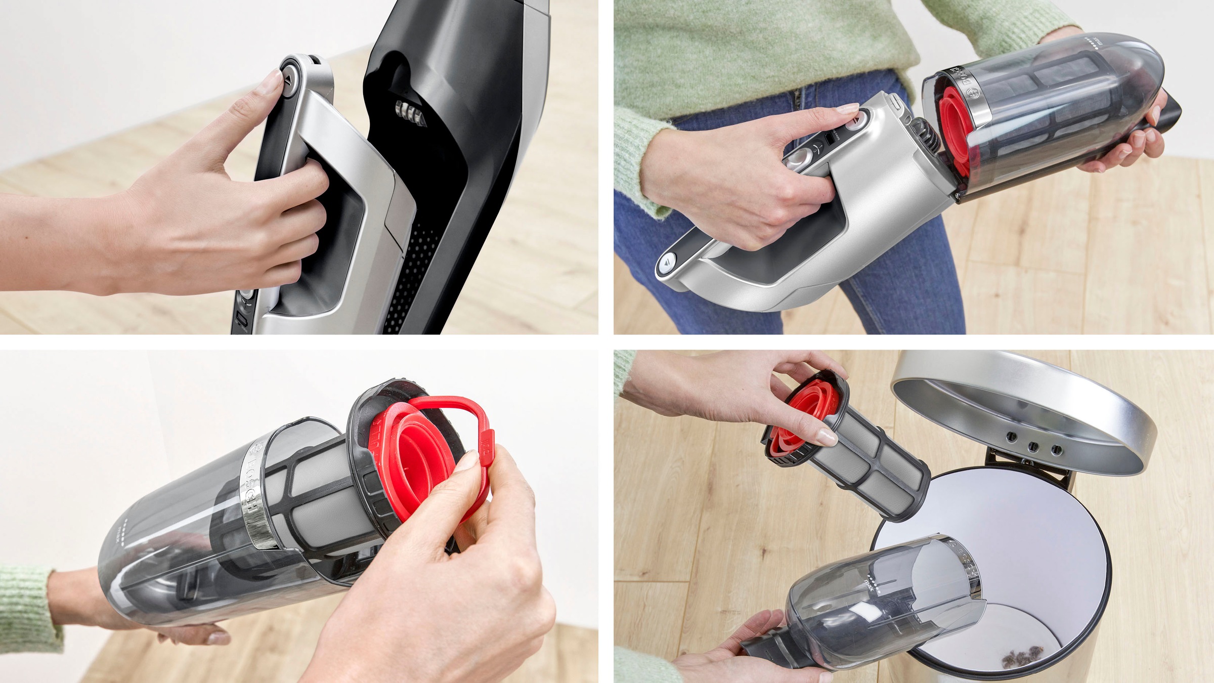 BOSCH Akku-Hand-und Stielstaubsauger »Flexxo Gen 2 Serie 4 BBH3P280«, 28 V, Power Düse mit LED, integriertes Zubehör