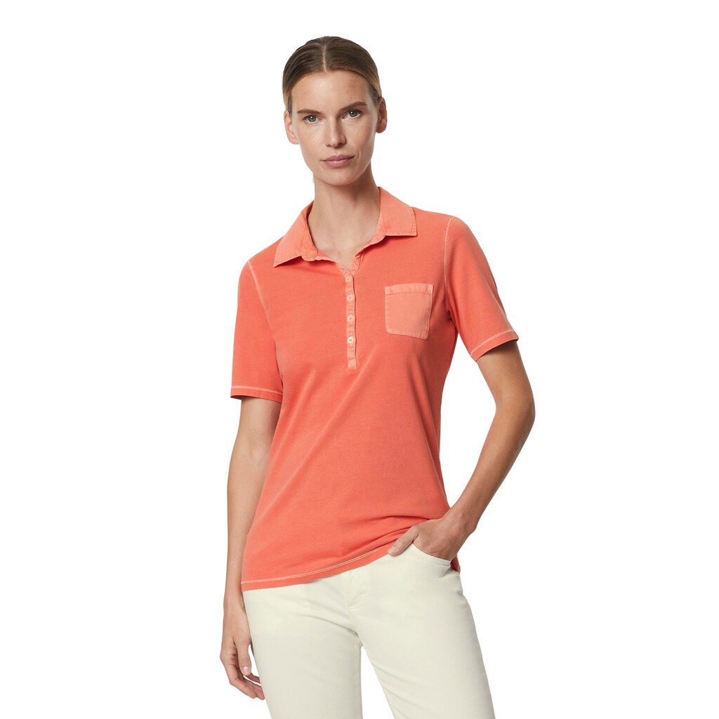 Marc O'Polo Poloshirt »mit Material-Mix-Details«