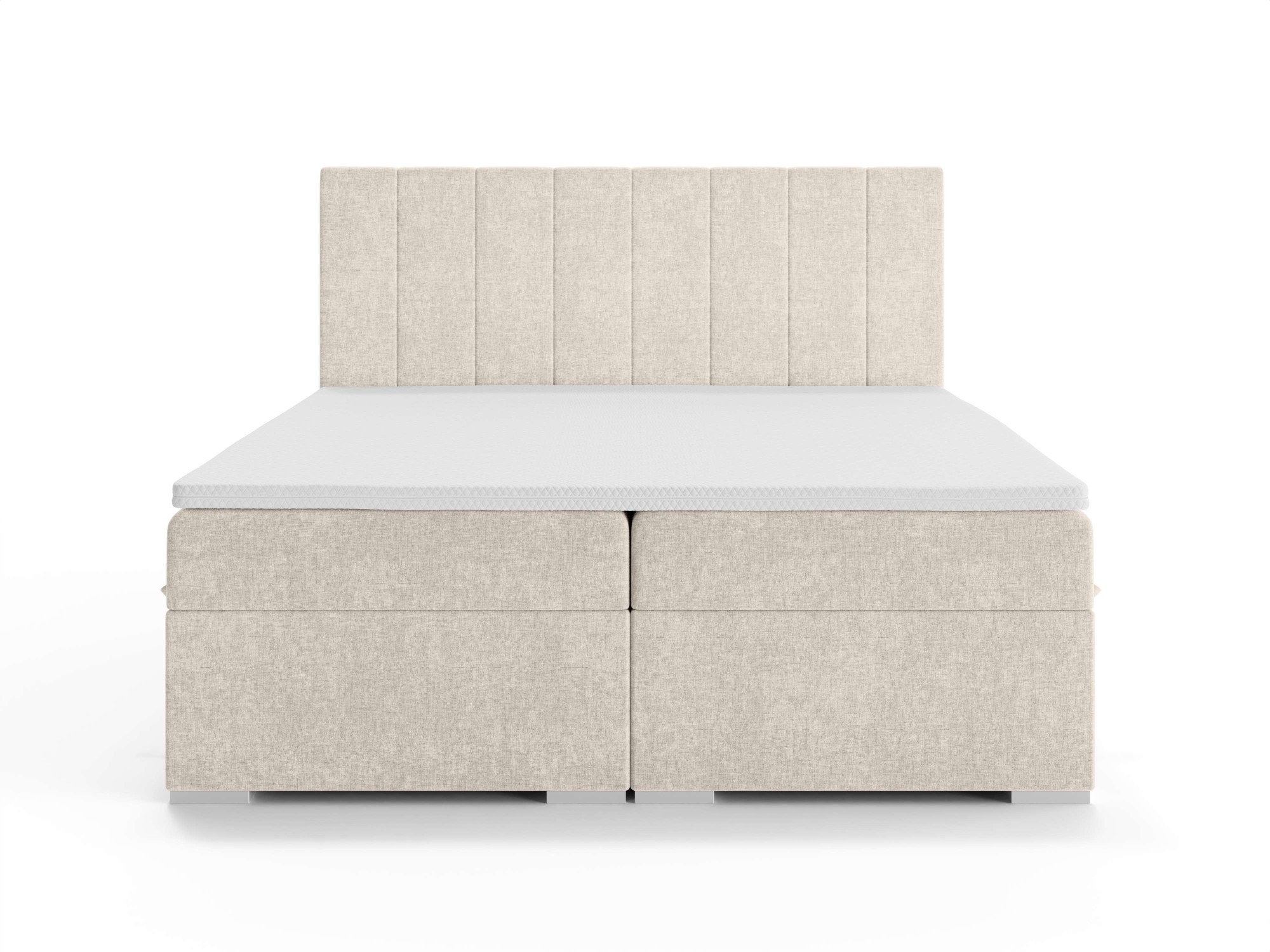 Places of Style Polsterbett »Ginoro mit Matratze und Topper, in 3 Breiten (140, 160 und 180 cm)«, Boxspringbett mit Kopfteil, Bettkasten, Matratze (BFK/TFK) und Topper