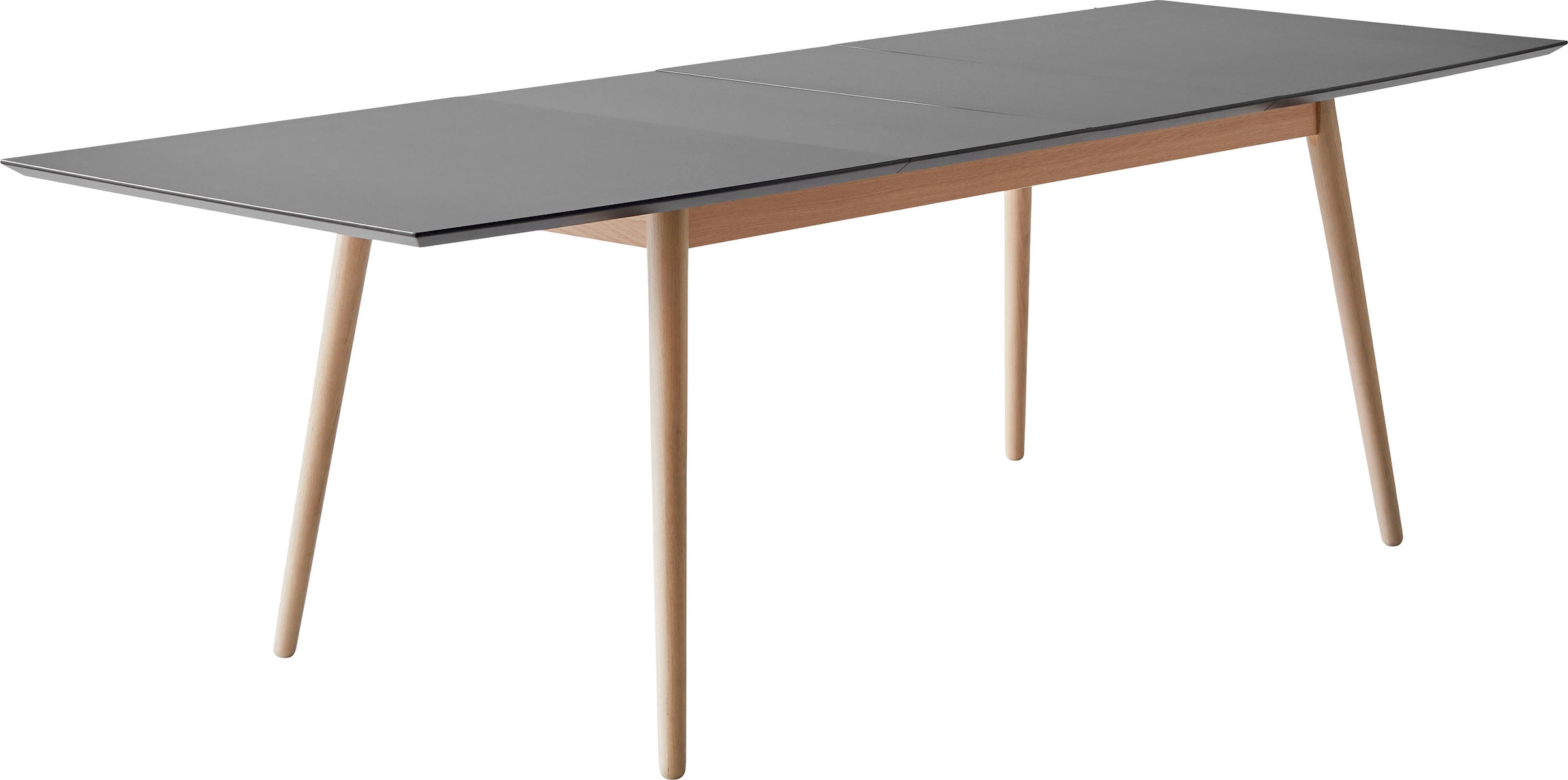 Hammel Furniture Esstisch »Meza by | aus MDF, Hammel«, Tischplatte Massivholz, bootsförmige bestellen 2 Gestell BAUR Einlegeplatten