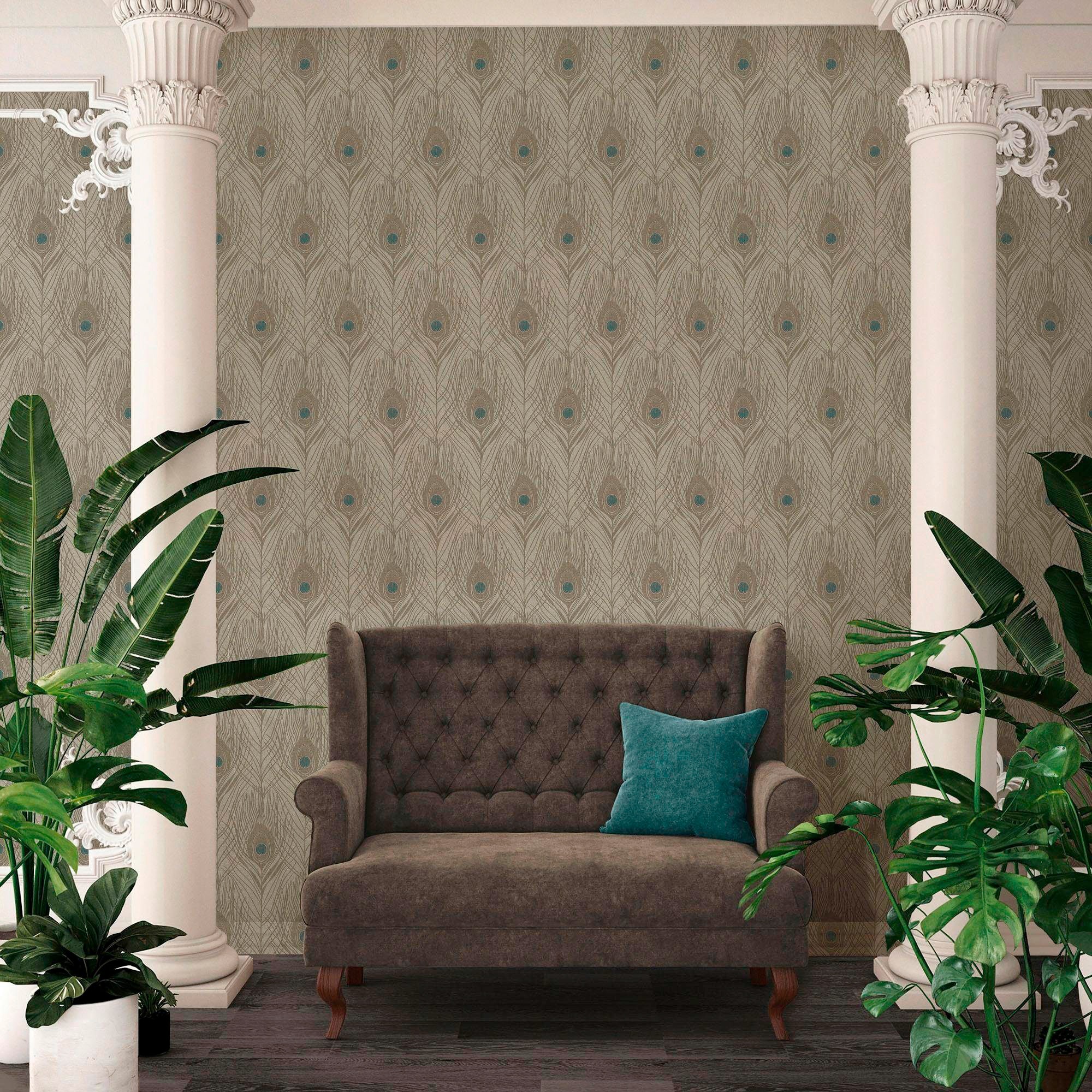 Architects Paper Vliestapete »Absolutely Chic«, Motiv-abstrakt-naturalistisch, Designtapete Tapete Federn Tapeten Wohnzimmer Schlafzimmer Küche Optik