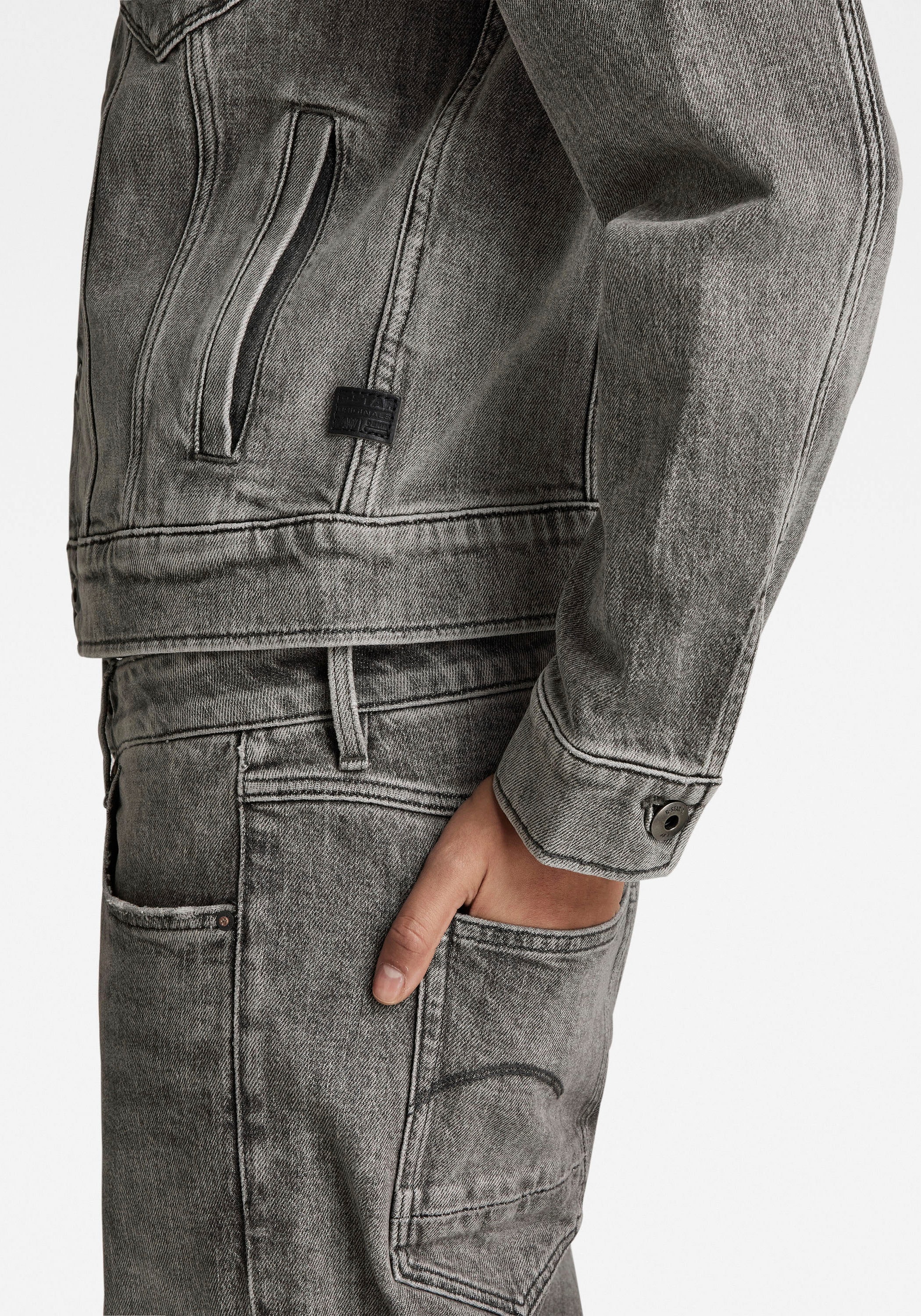 G-Star RAW Jeansjacke »Arc 3D jacket«, mit aufgesetzten Pattentaschen mit Ösenknöpfen