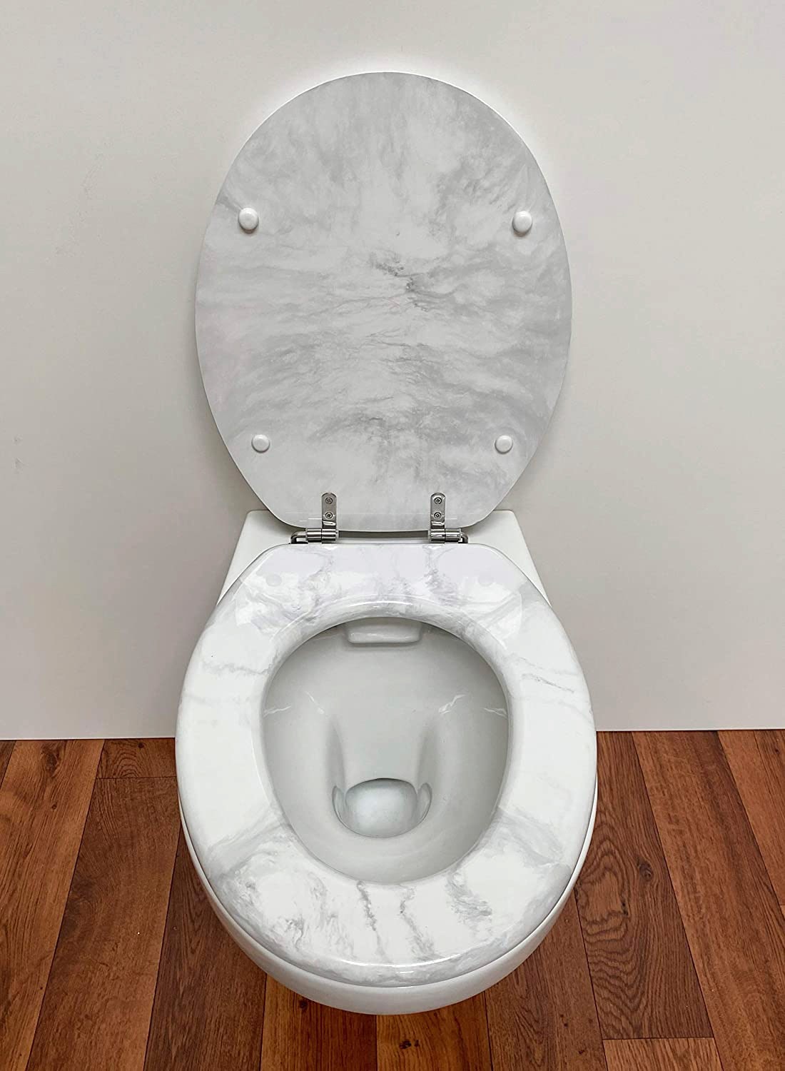 ADOB WC-Sitz »Eleganza Marmor«, hohe Belastbarkeit bis 250 Kg, verstellbare Edelstahlscharniere
