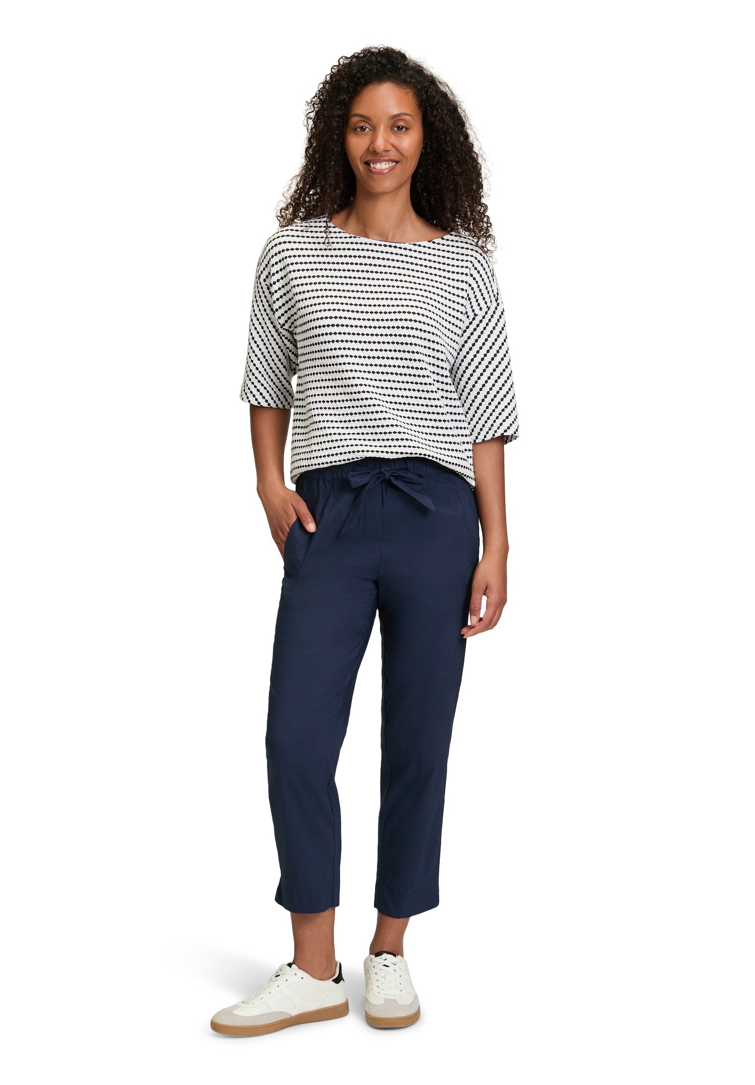 Betty&Co Kurzarmshirt »Betty & Co Sweatpullover mit Rundhalsausschnitt«, (1 tlg.), Struktur